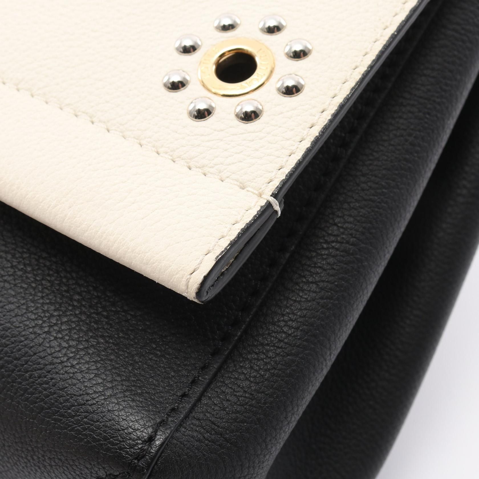Louis Vuitton Louis Vuitton Lockme 2 Mechanical Rock Flower Taurillon Leather Handbag Off White Black Studs Size ONE SIZE - 8 Thumbnail