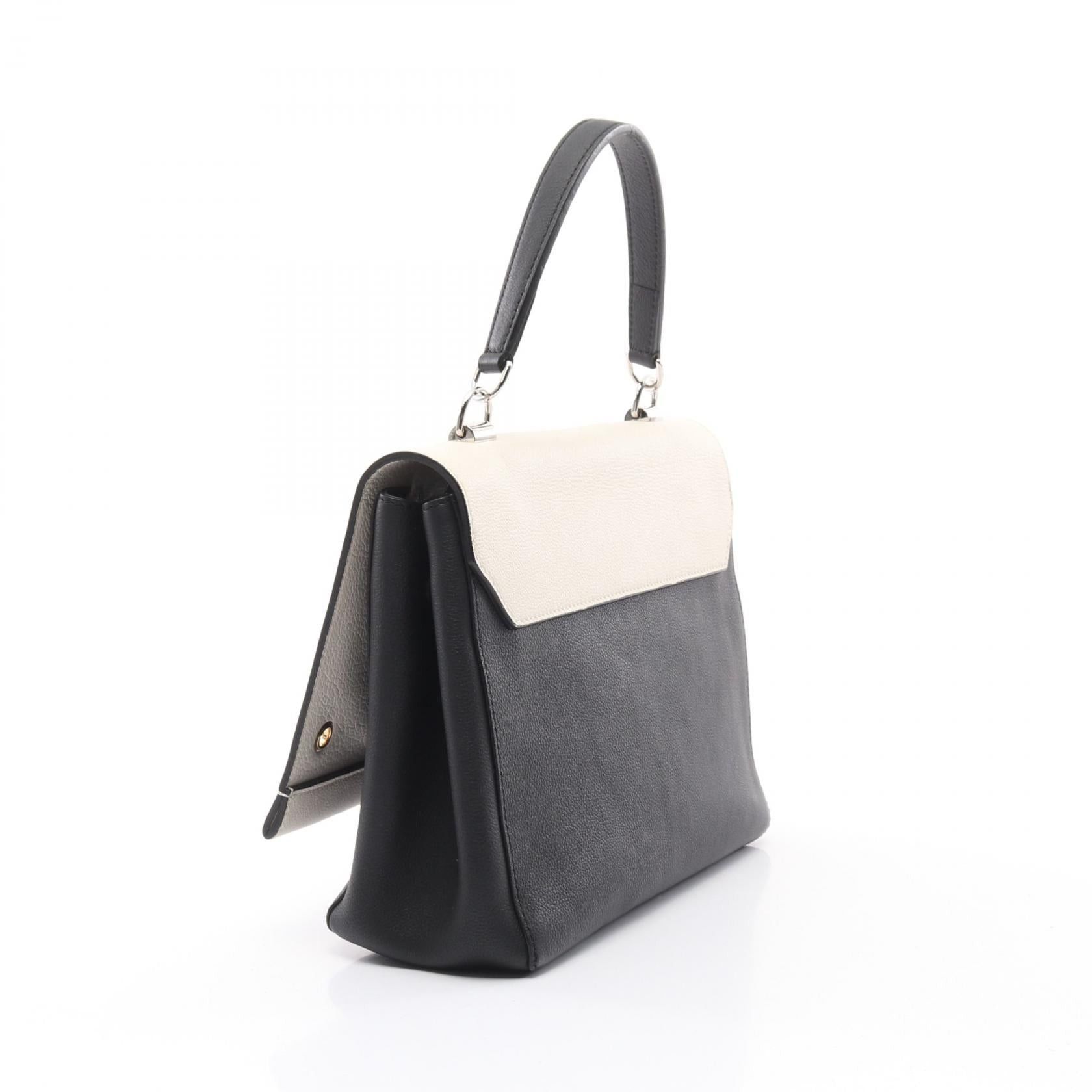 Louis Vuitton Louis Vuitton Lockme 2 Mechanical Rock Flower Taurillon Leather Handbag Off White Black Studs Size ONE SIZE - 2 Thumbnail
