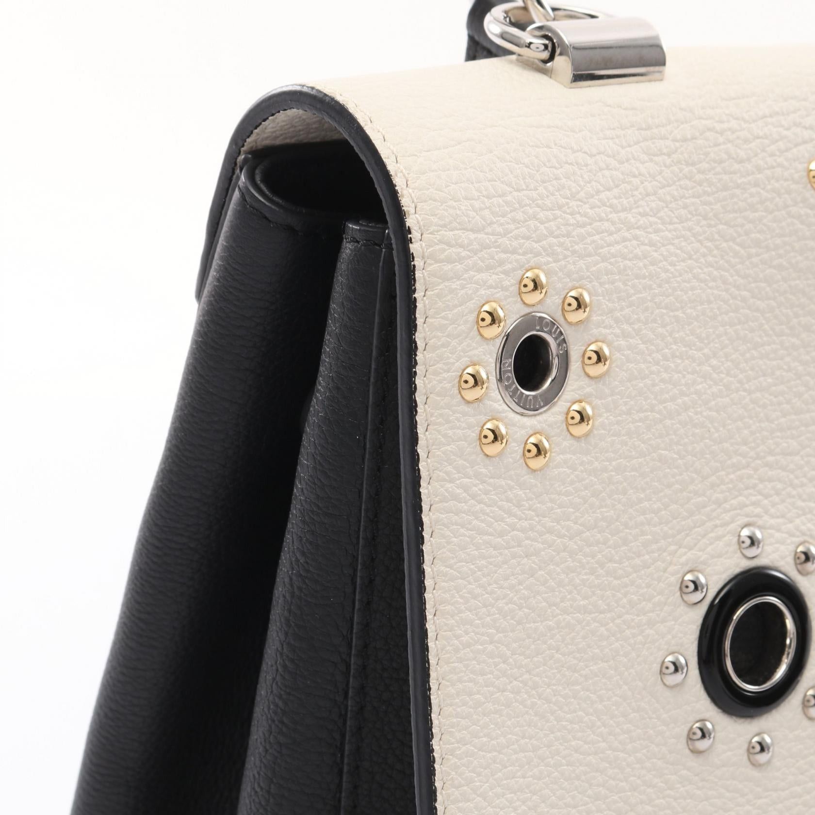 Louis Vuitton Louis Vuitton Lockme 2 Mechanical Rock Flower Taurillon Leather Handbag Off White Black Studs Size ONE SIZE - 10 Thumbnail