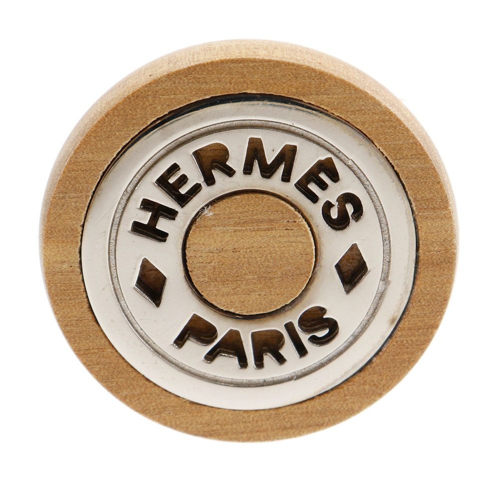 Hermes Hermes Hermes Sellier Wood Metal Earrings Natural Material Earrings DUTY FREE for USA Size ONE SIZE - 5 Thumbnail