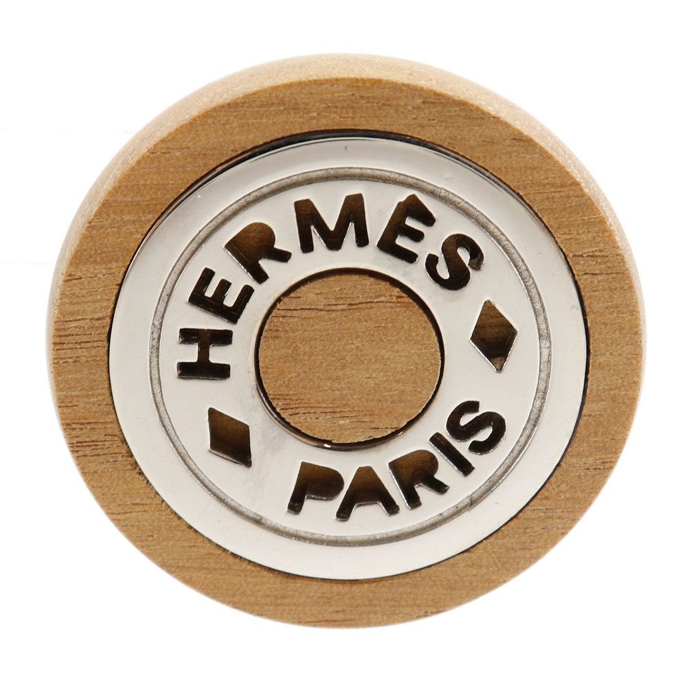 Hermes Hermes Hermes Sellier Wood Metal Earrings Natural Material Earrings DUTY FREE for USA Size ONE SIZE - 6 Thumbnail