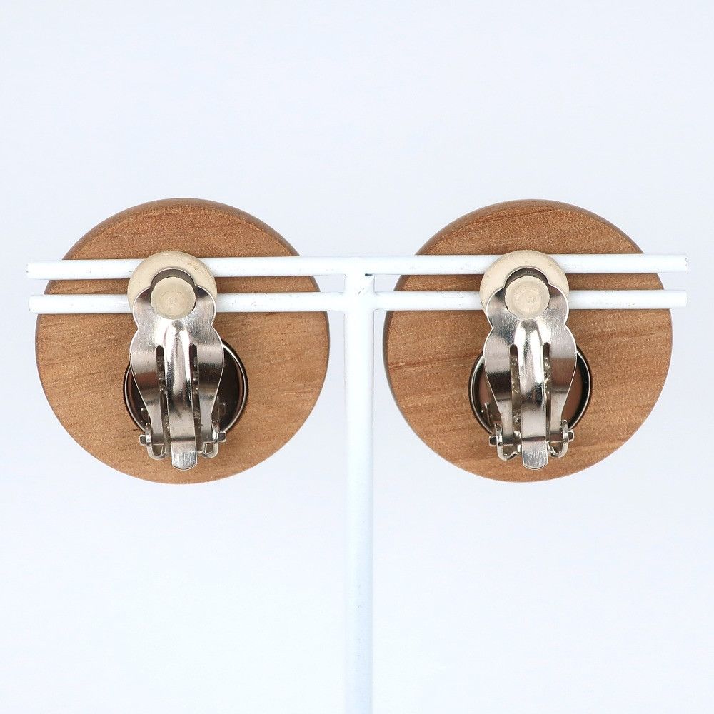 Hermes Hermes Hermes Sellier Wood Metal Earrings Natural Material Earrings DUTY FREE for USA Size ONE SIZE - 3 Thumbnail