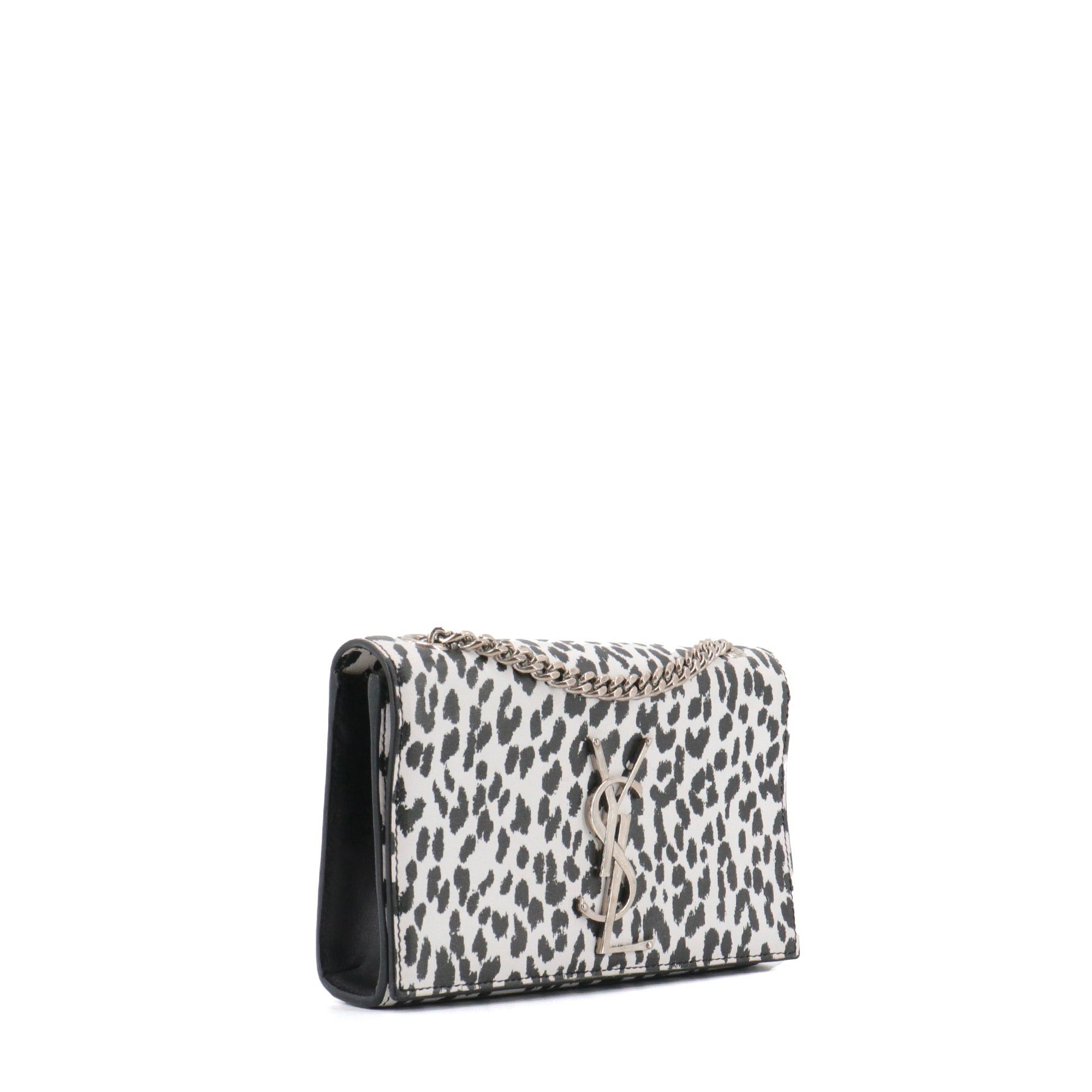 Saint Laurent Paris SAINT LAURENT - Saint Laurent Kate mini shoulder bag in black and white leather Size ONE SIZE - 2 Thumbnail