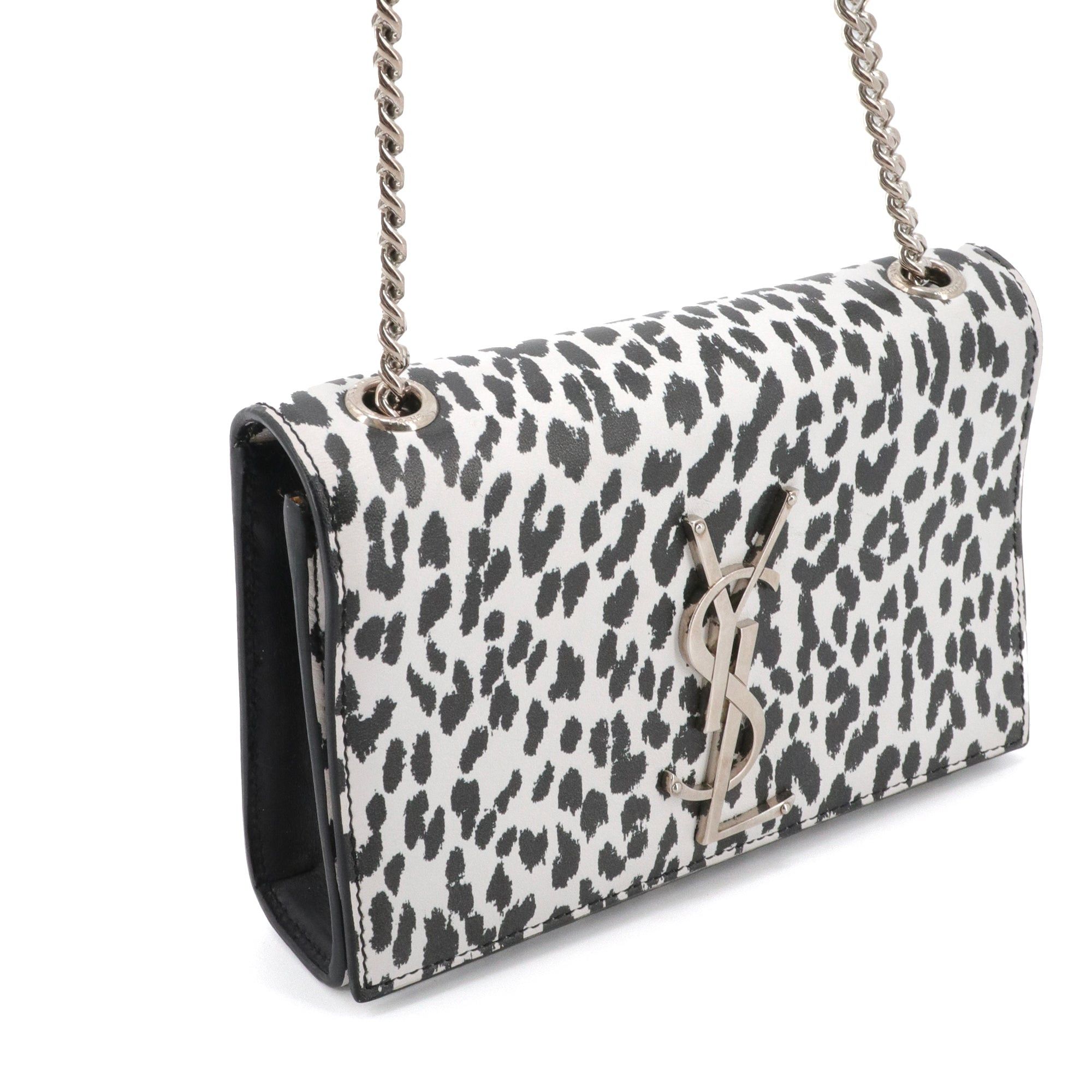 Saint Laurent Paris SAINT LAURENT - Saint Laurent Kate mini shoulder bag in black and white leather Size ONE SIZE - 5 Thumbnail