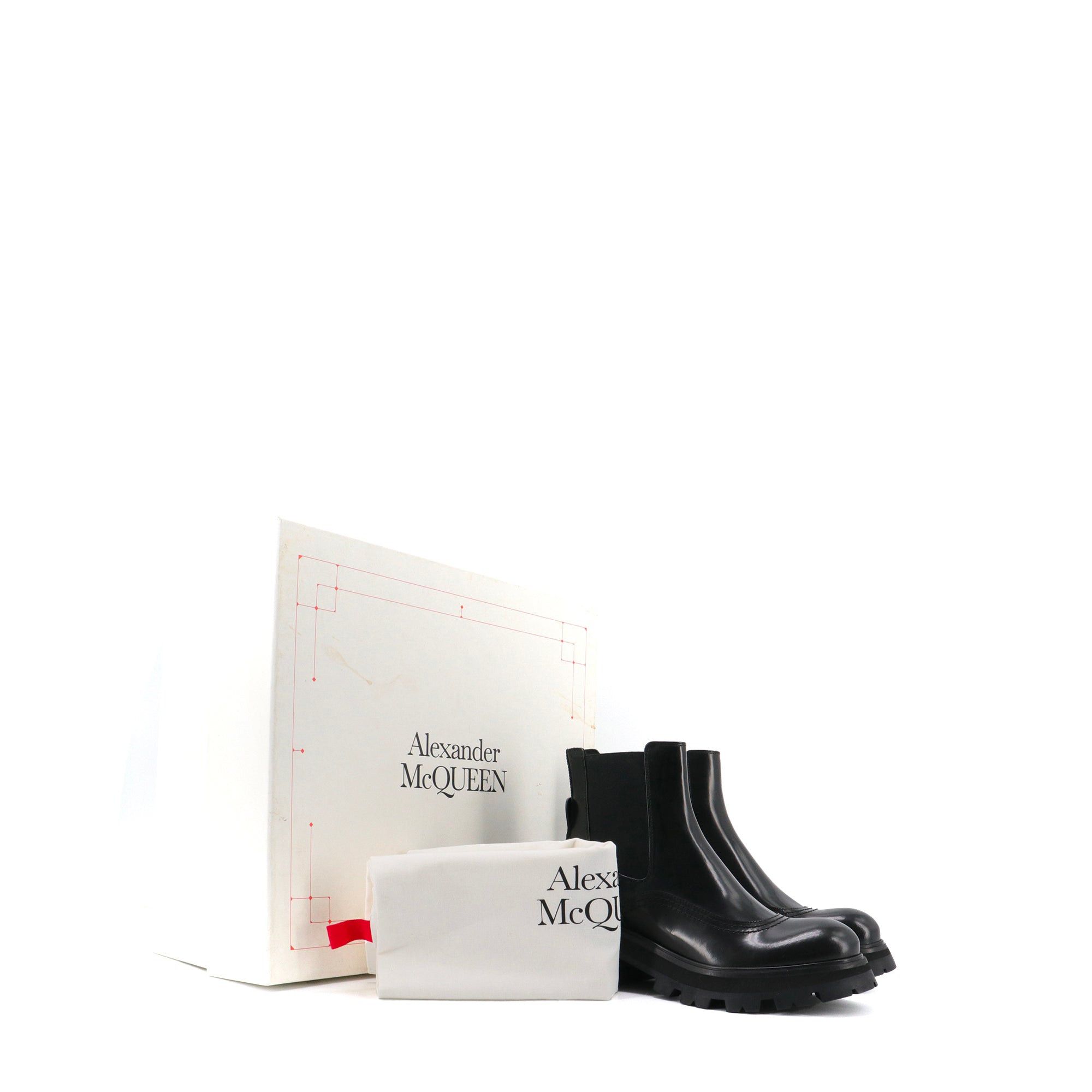 Alexander McQueen ALEXANDER MCQUEEN - Alexander McQueen Chelsea boots in black leather (Size 37.5) Size US 6.5 / IT 36.5 - 6 Thumbnail