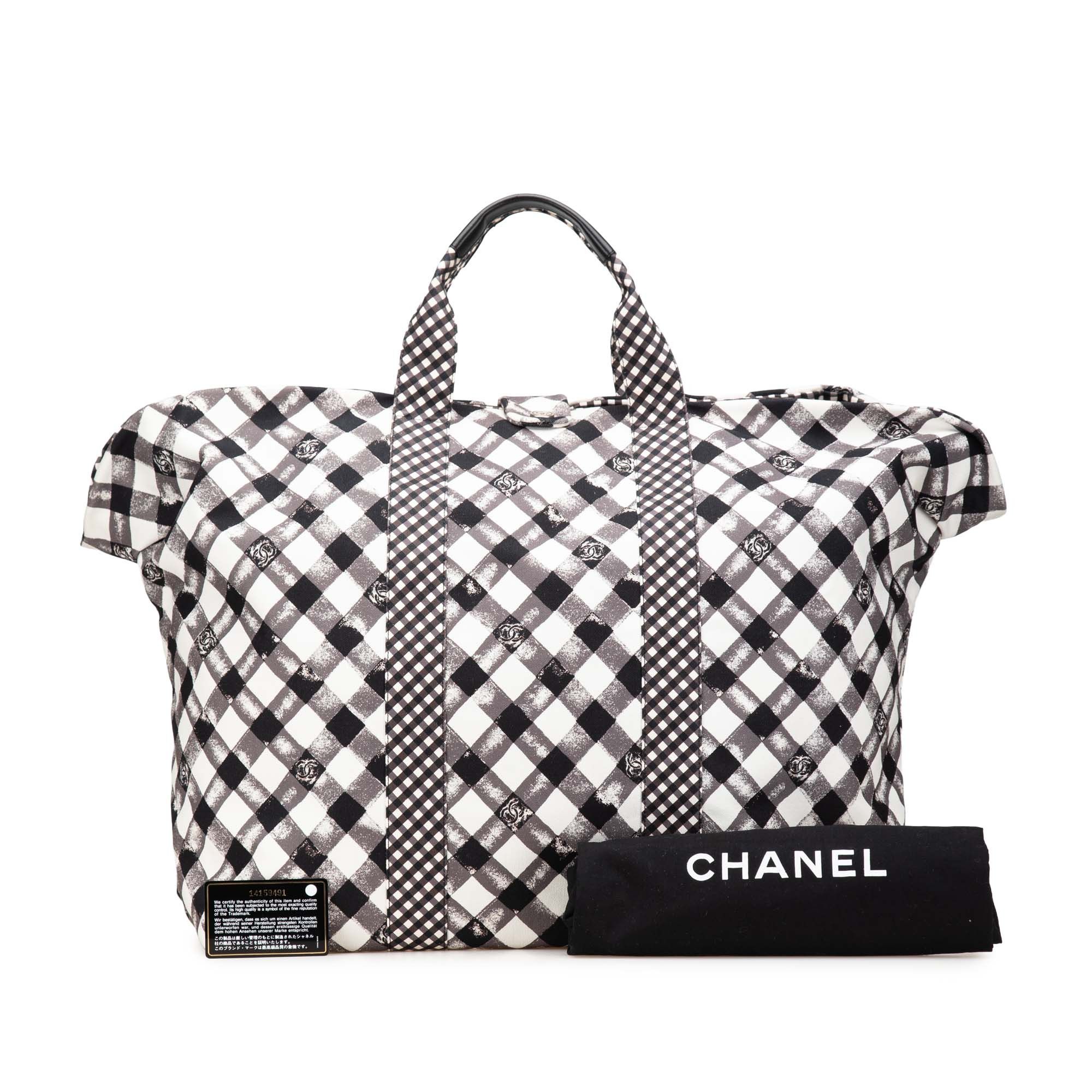 Chanel Chanel Printed Canvas Gingham Weekender Tote Size ONE SIZE - 11 Thumbnail