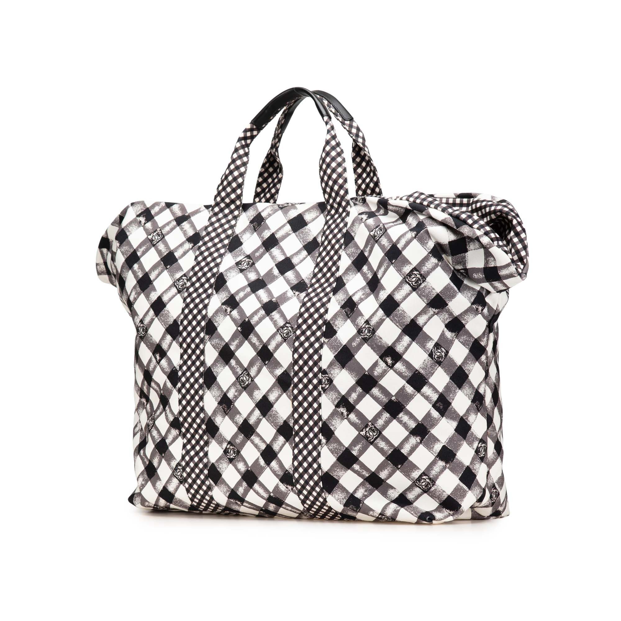 Chanel Chanel Printed Canvas Gingham Weekender Tote Size ONE SIZE - 2 Thumbnail