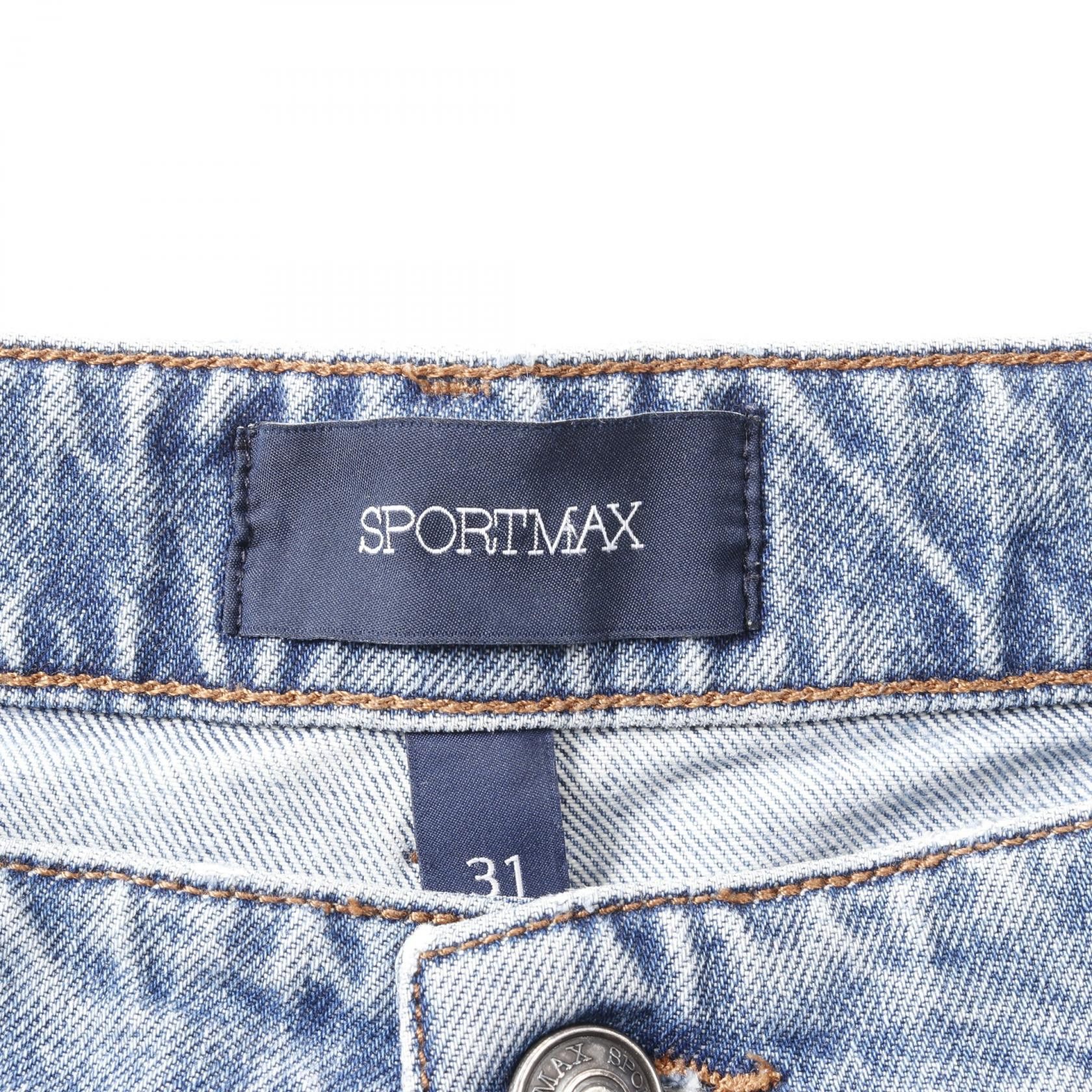 Other Other SPORTMAX Denim Cotton Denim Pants Cotton Jeans Size ONE SIZE - 3 Thumbnail