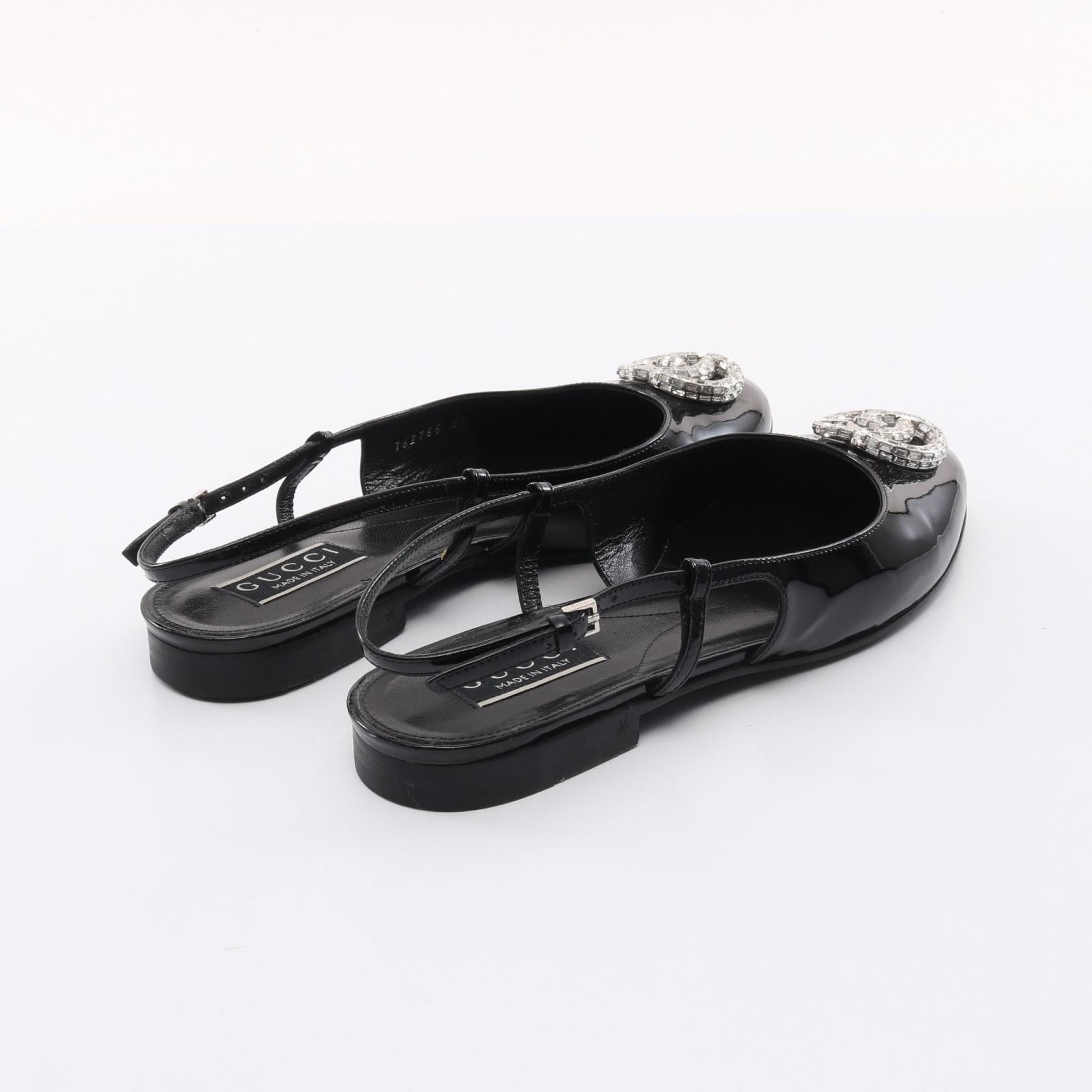 Gucci Gucci Gucci Double G Patent Leather Ballet Shoes Enamel Shoes 762765 Size ONE SIZE - 2 Thumbnail