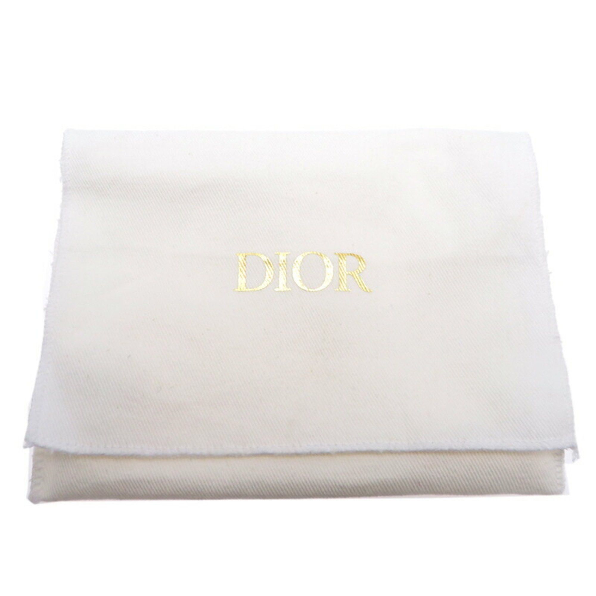 Dior Christian Dior Compact Wallet Women's Coin Case Leather Black Size ONE SIZE - 10 Thumbnail