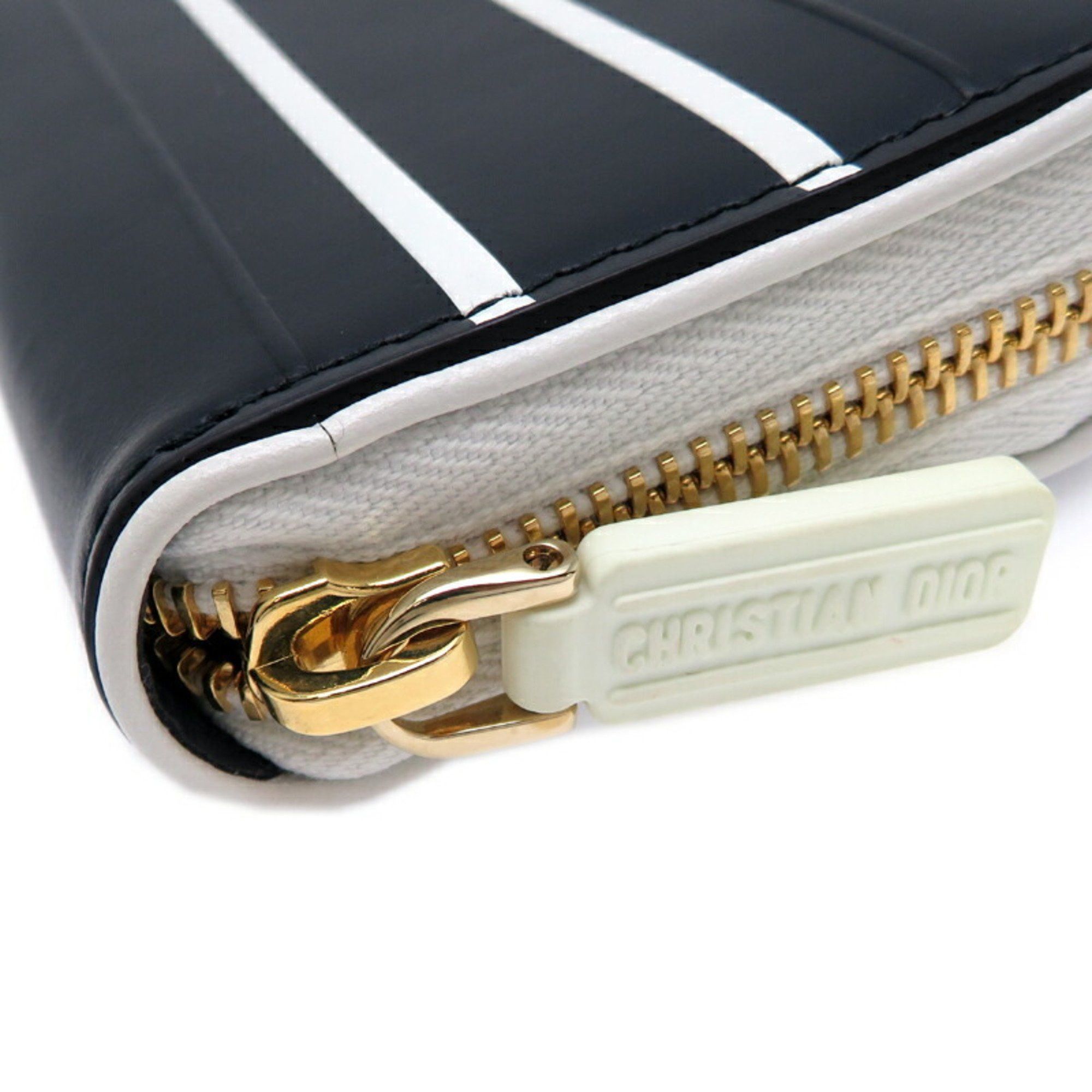 Dior Christian Dior Compact Wallet Women's Coin Case Leather Black Size ONE SIZE - 5 Thumbnail