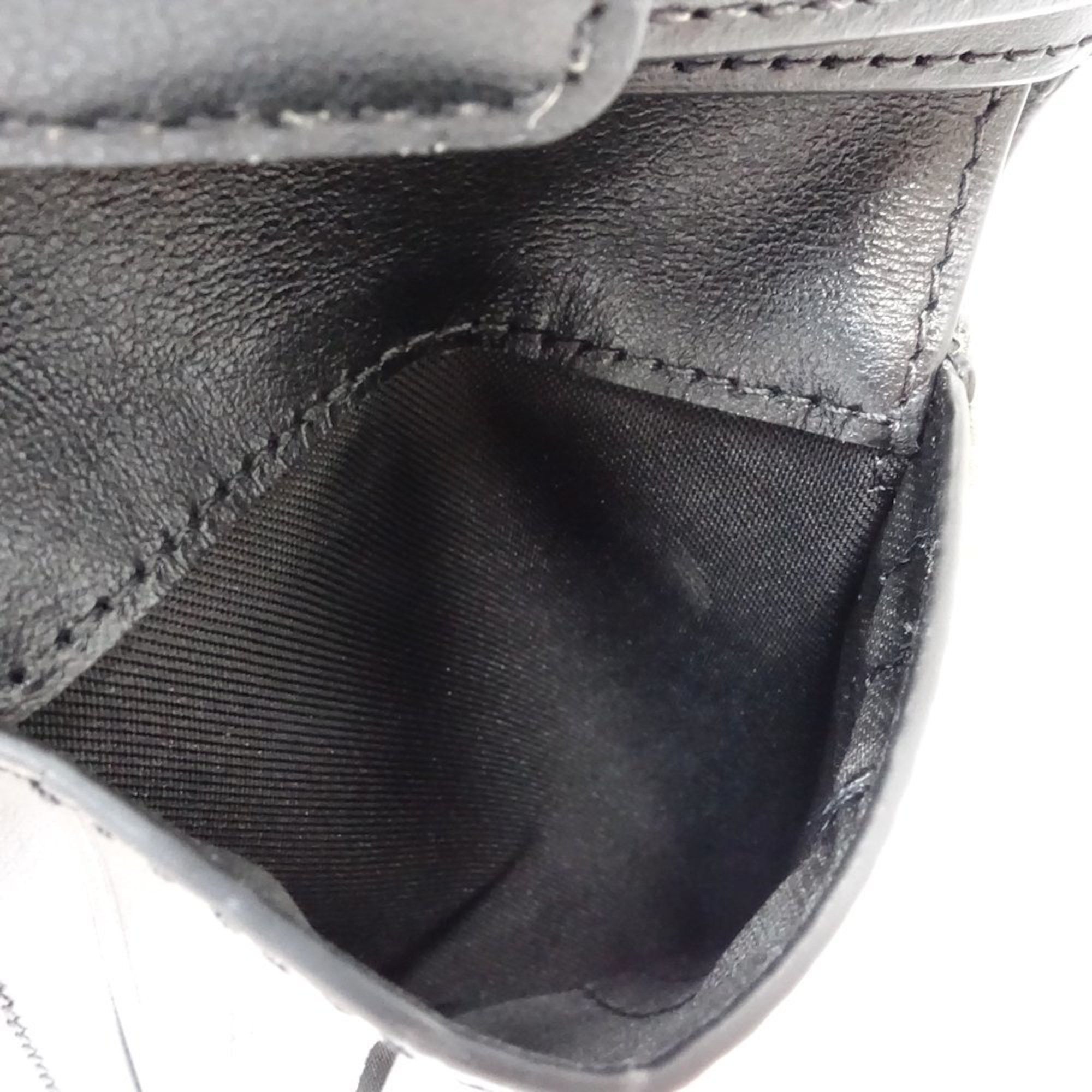 Coach COACH Bi-fold Wallet 75363 Signature Compact Flap Leather Black 181362 Size ONE SIZE - 8 Thumbnail