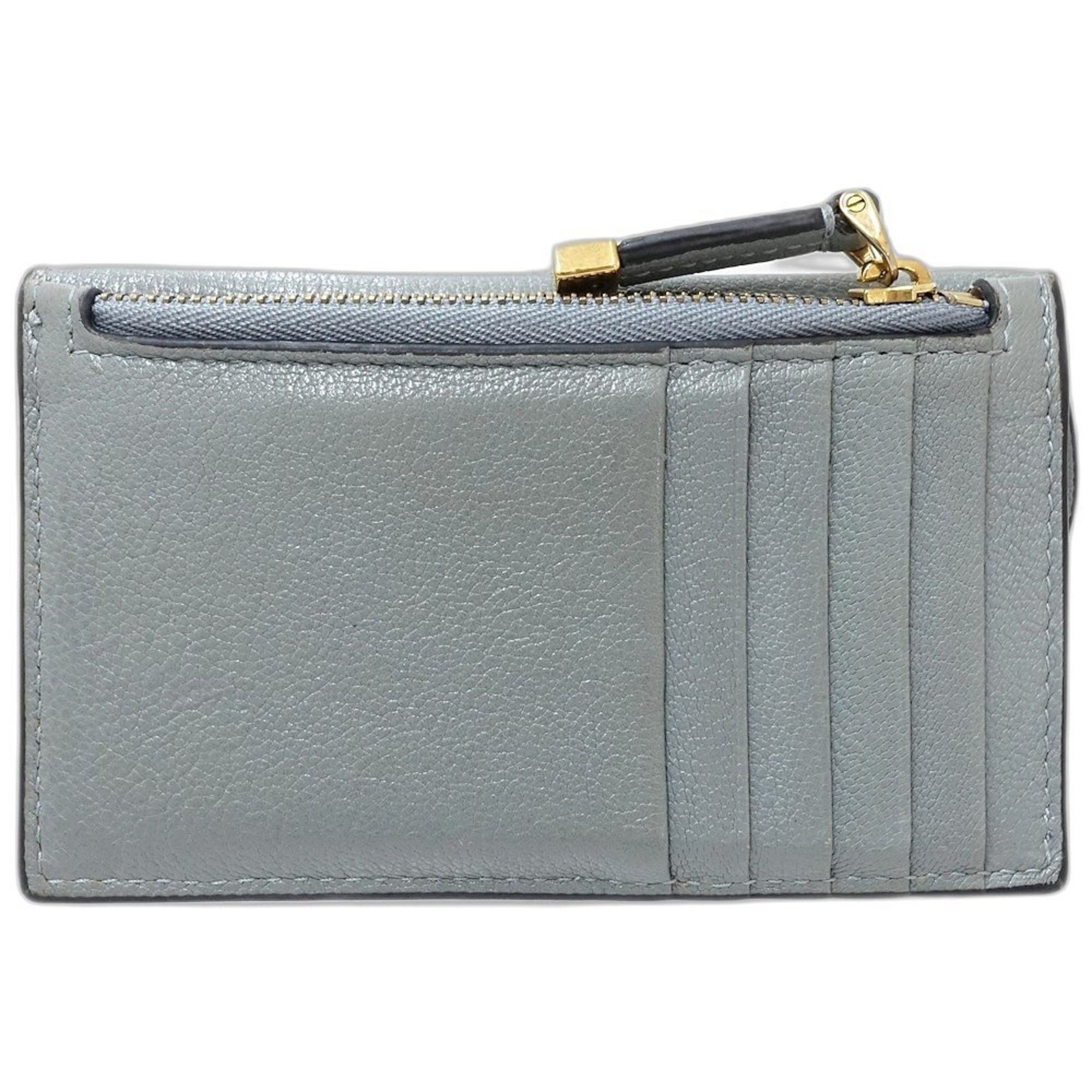Dior Christian Dior Business Card Holder/Card Case S5692CCEH Saddle Cosmos Leather Cloud Blue 181351 Size ONE SIZE - 3 Thumbnail