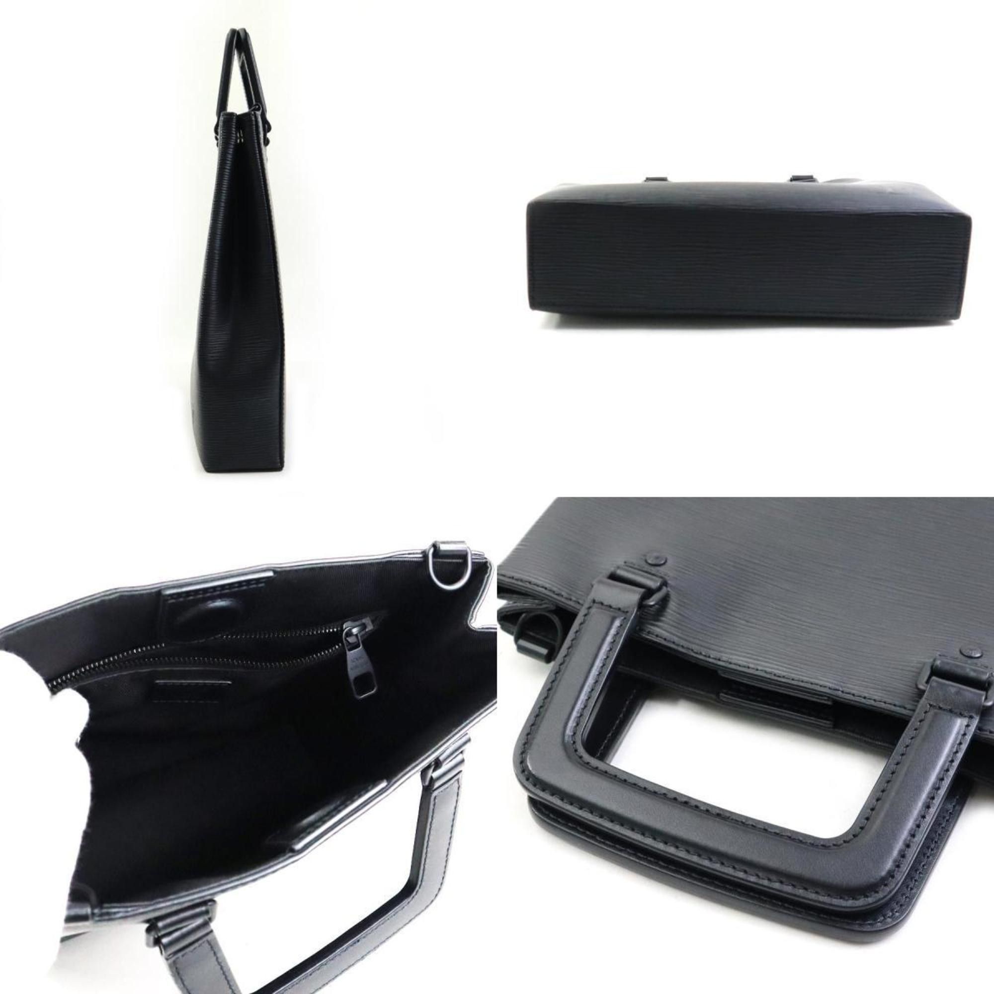 Louis Vuitton Louis Vuitton Handbag Shoulder Bag Epi Sac Plat Fold Leather Noir Men's Women's 90107g Size ONE SIZE - 3 Thumbnail