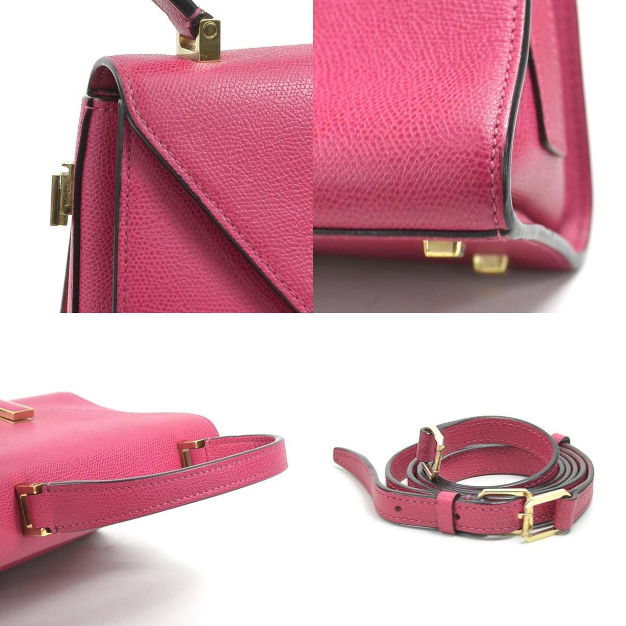 Valextra Valextra Handbag Shoulder Bag Iside Mini Leather Magenta Women's 90105a Size ONE SIZE - 3 Thumbnail