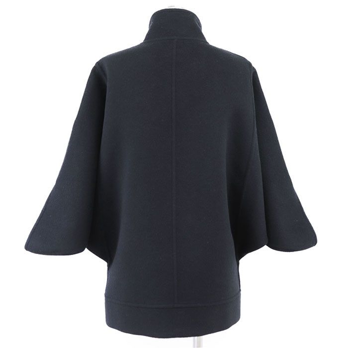 Louis Vuitton Louis Vuitton Louis Vuitton Poncho Monogram Wool/Silk Coat Leather Outerwear RW242WB Size ONE SIZE - 7 Thumbnail