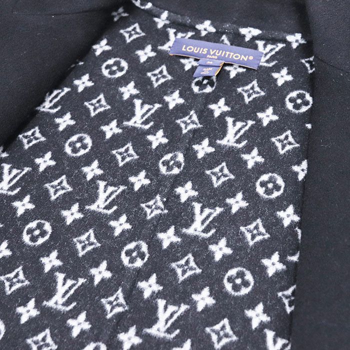 Louis Vuitton Louis Vuitton Louis Vuitton Poncho Monogram Wool/Silk Coat Leather Outerwear RW242WB Size ONE SIZE - 13 Thumbnail