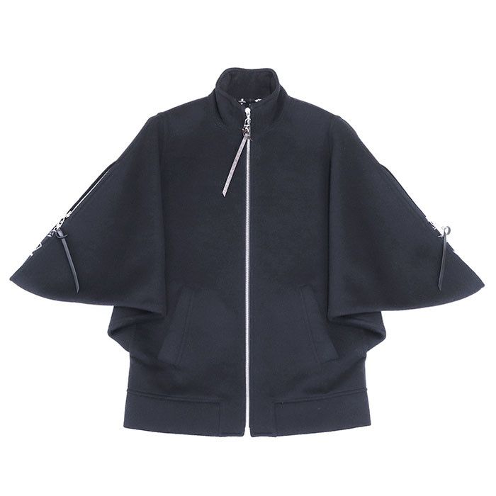 Louis Vuitton Louis Vuitton Louis Vuitton Poncho Monogram Wool/Silk Coat Leather Outerwear RW242WB Size ONE SIZE - 14 Thumbnail