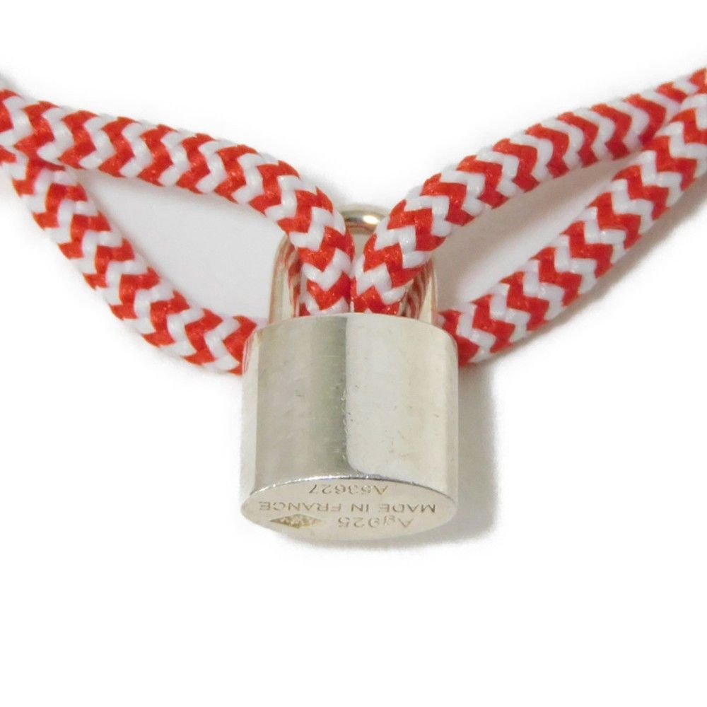 Louis Vuitton Louis Vuitton Louis Vuitton Silver Lockit Bracelet Cotton Bracelet Q95705 Size ONE SIZE - 4 Thumbnail