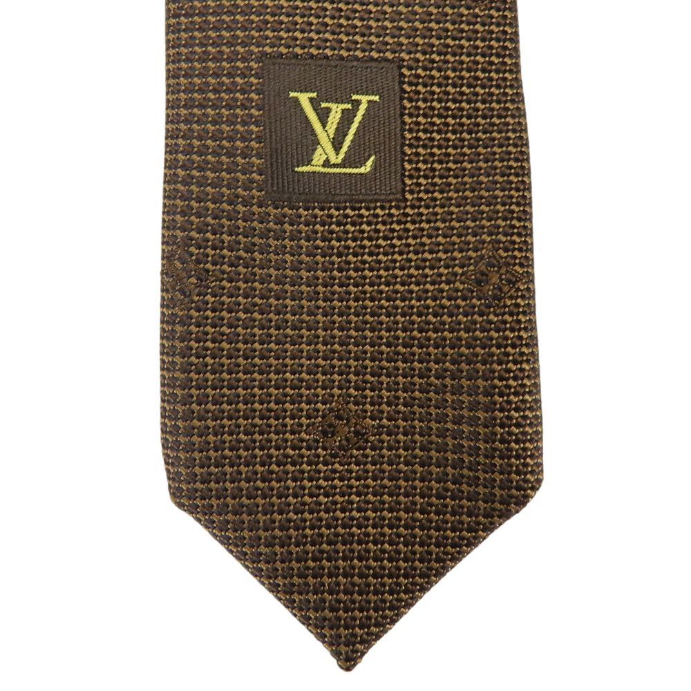 Louis Vuitton Louis Vuitton Louis Vuitton Monogram Silk Tie Cotton Necktie Size ONE SIZE - 9 Thumbnail