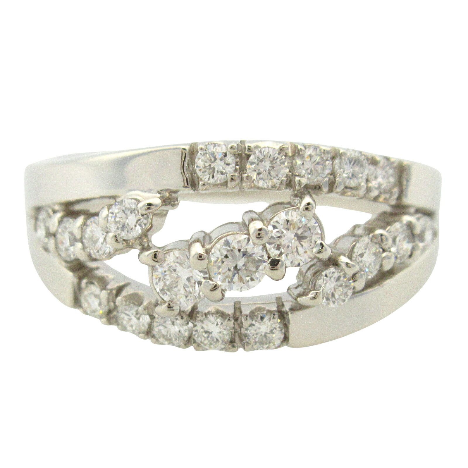 Other LuxUness JEWELRY Diamond Pt900 Platinum Ring Metal Ring Size ONE SIZE - 2 Thumbnail