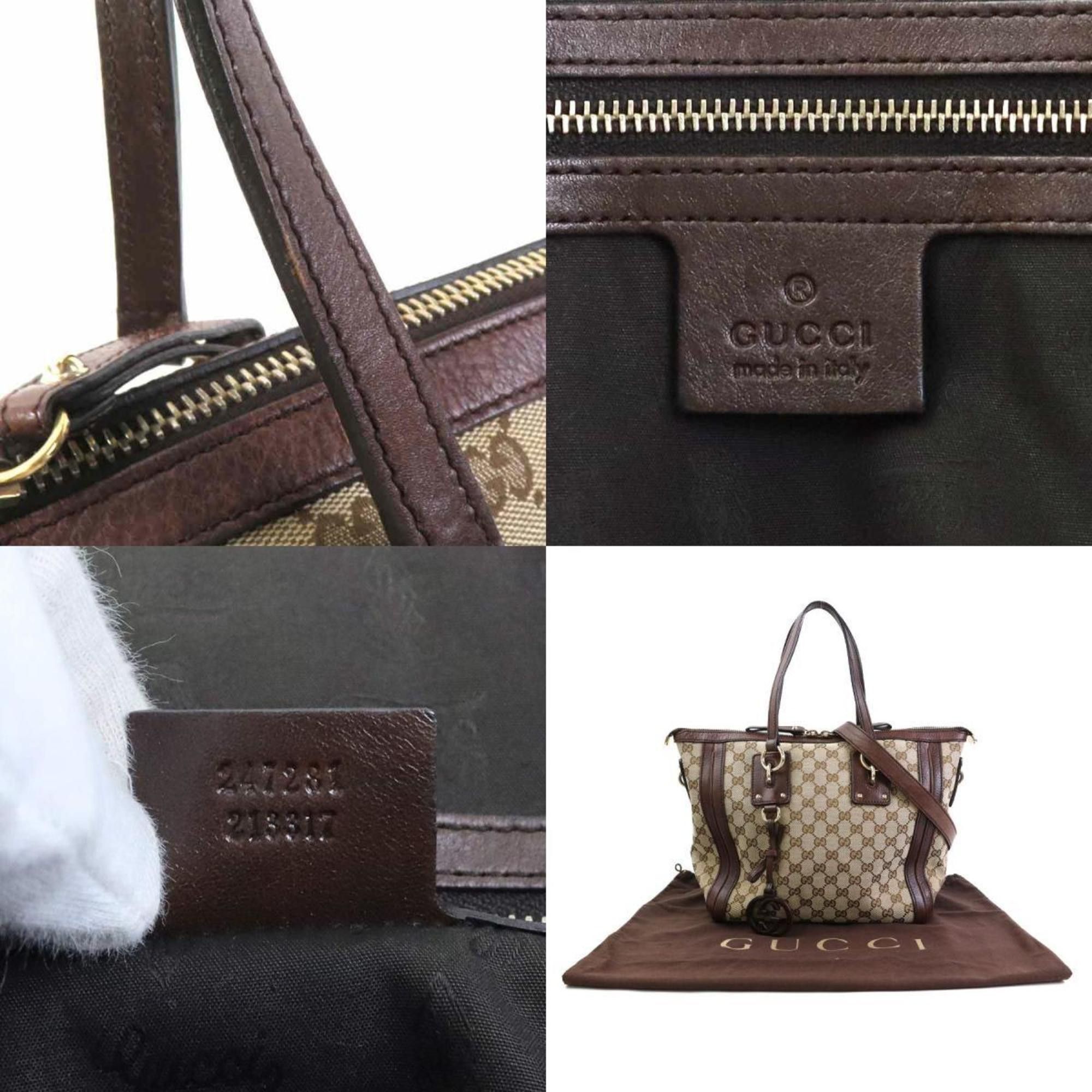 Gucci GUCCI handbag shoulder bag GG canvas brown ladies 247281 h31120a Size ONE SIZE - 5 Thumbnail