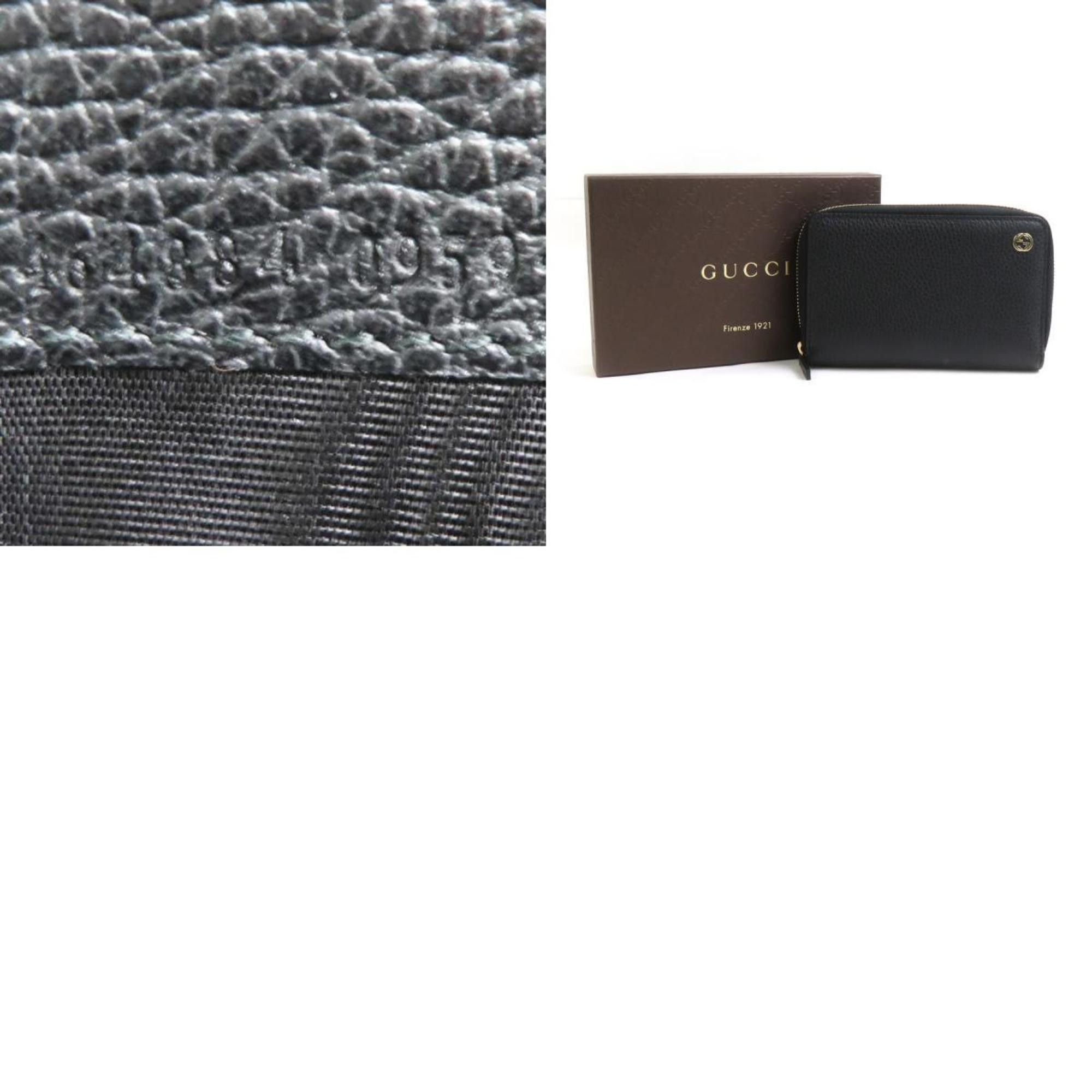 Gucci GUCCI Bi-fold wallet Interlocking G Black Men's Women's 464884 h31127a Size ONE SIZE - 5 Thumbnail