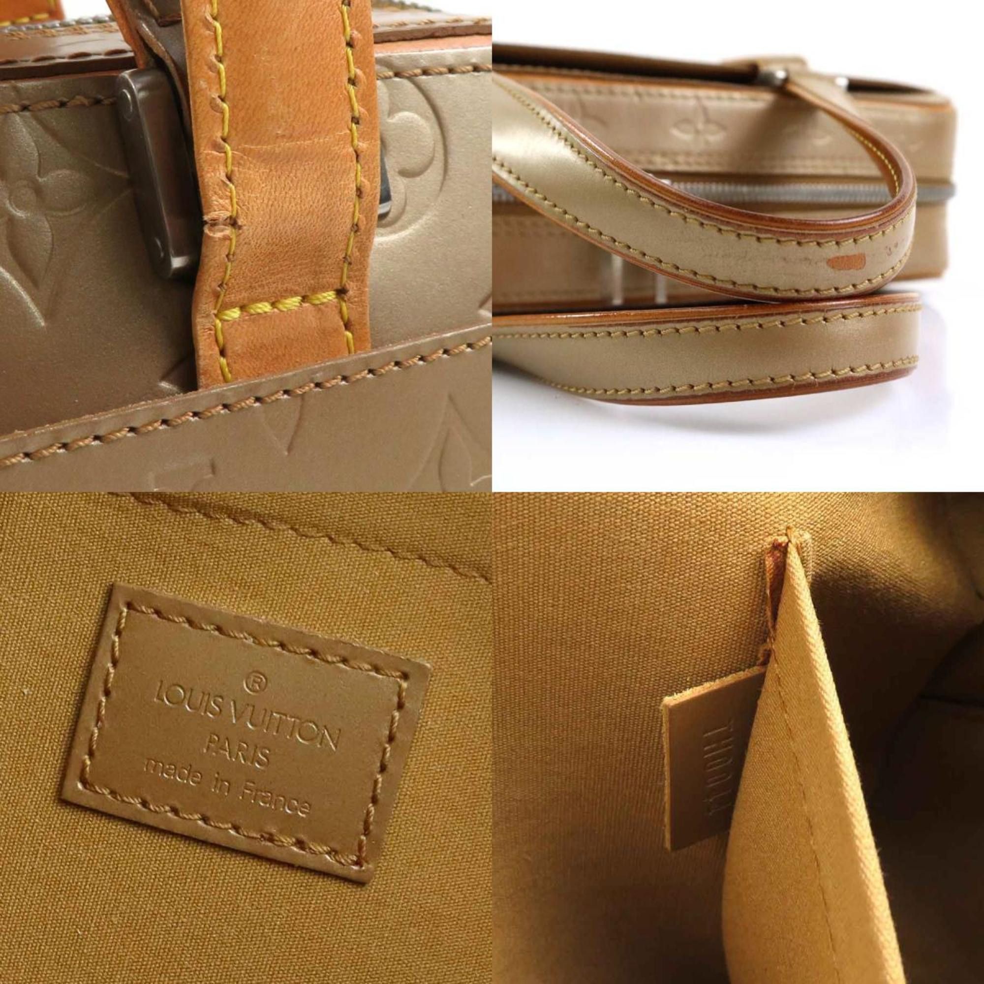 Louis Vuitton Louis Vuitton Handbag Monogram Matte Shelton Gold Brown Silver Women's M55177 e60299g Size ONE SIZE - 5 Thumbnail