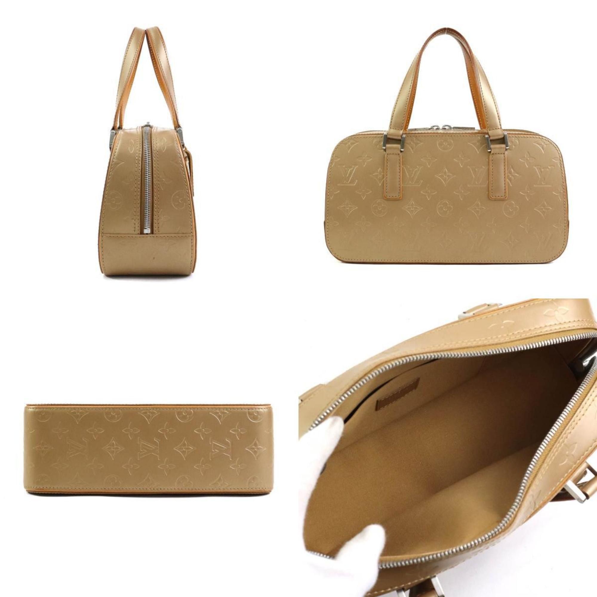 Louis Vuitton Louis Vuitton Handbag Monogram Matte Shelton Gold Brown Silver Women's M55177 e60299g Size ONE SIZE - 2 Thumbnail
