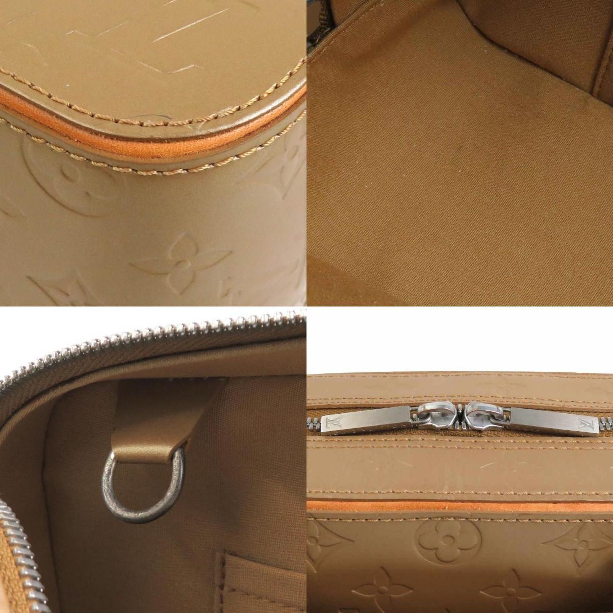 Louis Vuitton Louis Vuitton Handbag Monogram Matte Shelton Gold Brown Silver Women's M55177 e60299g Size ONE SIZE - 3 Thumbnail
