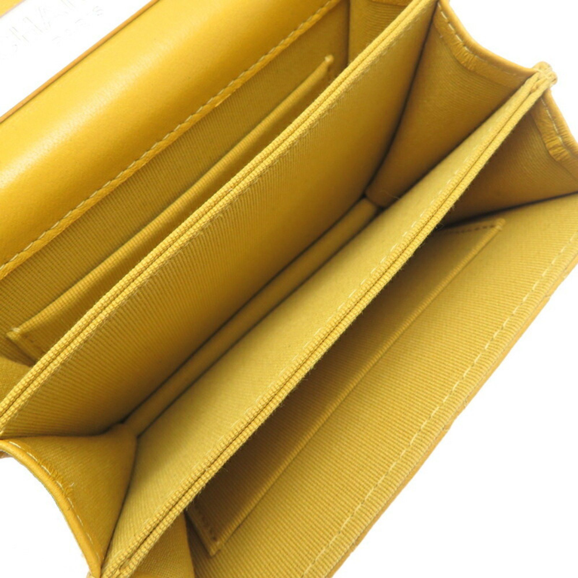 Chanel Chanel Mini Matelasse Chain Women's Shoulder Bag AP2845 Lambskin Yellow Size ONE SIZE - 7 Thumbnail