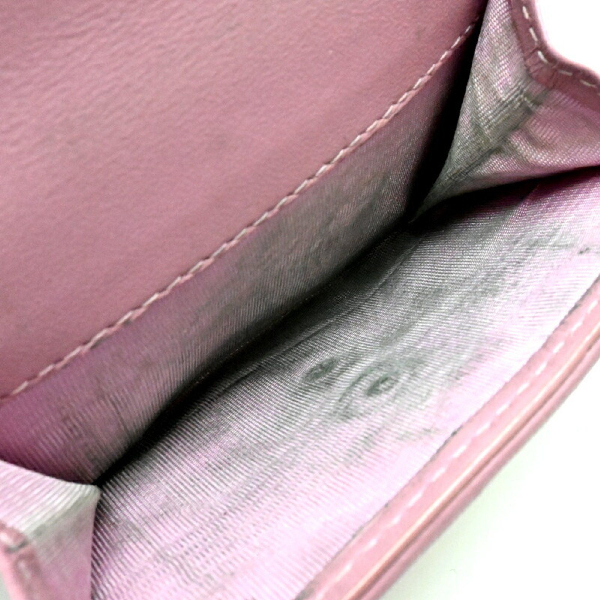 Dior Christian Dior Lotus Wallet Women's Tri-fold S0181 ONMJ Leather Dark Pink Size ONE SIZE - 7 Thumbnail