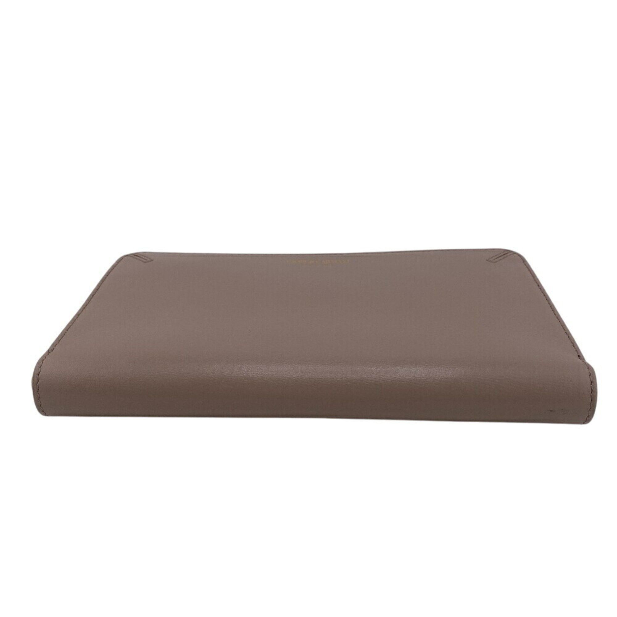Giorgio Armani GIORGIO ARMANI Y1H372 Round Long Wallet Grey Unisex Size ONE SIZE - 7 Thumbnail
