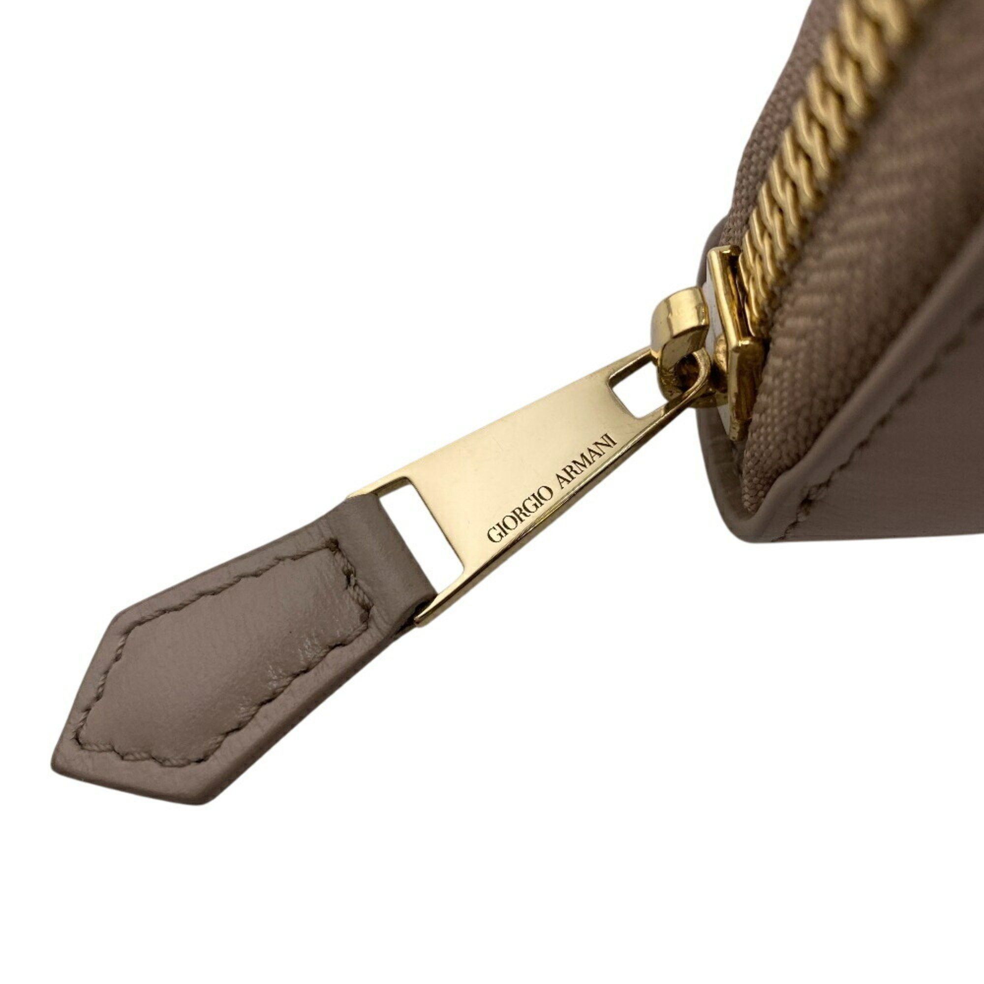 Giorgio Armani GIORGIO ARMANI Y1H372 Round Long Wallet Grey Unisex Size ONE SIZE - 9 Thumbnail