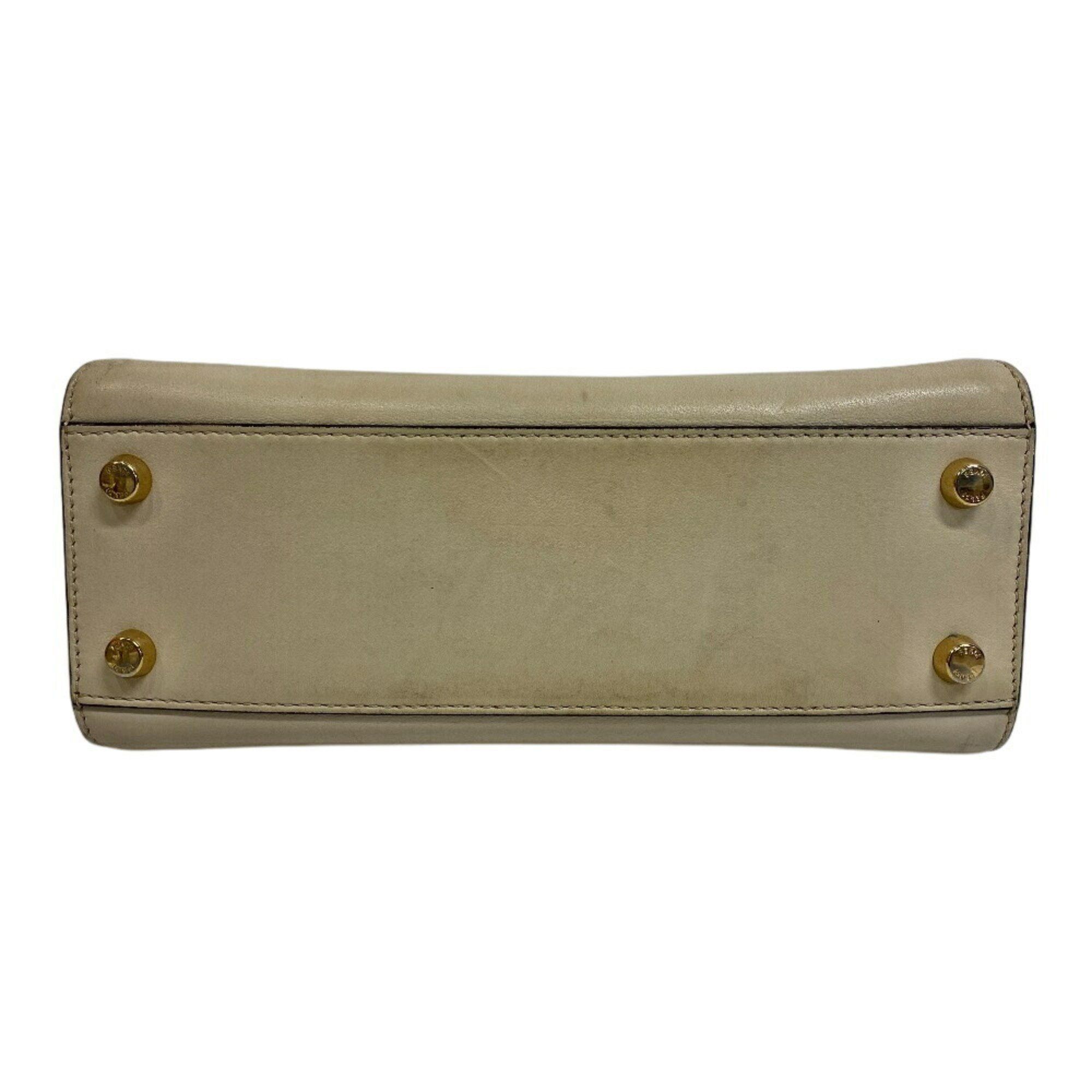 Fendi FENDI 8BN302 Peekaboo Essential Shoulder Bag Handbag Women's Beige Size ONE SIZE - 5 Thumbnail