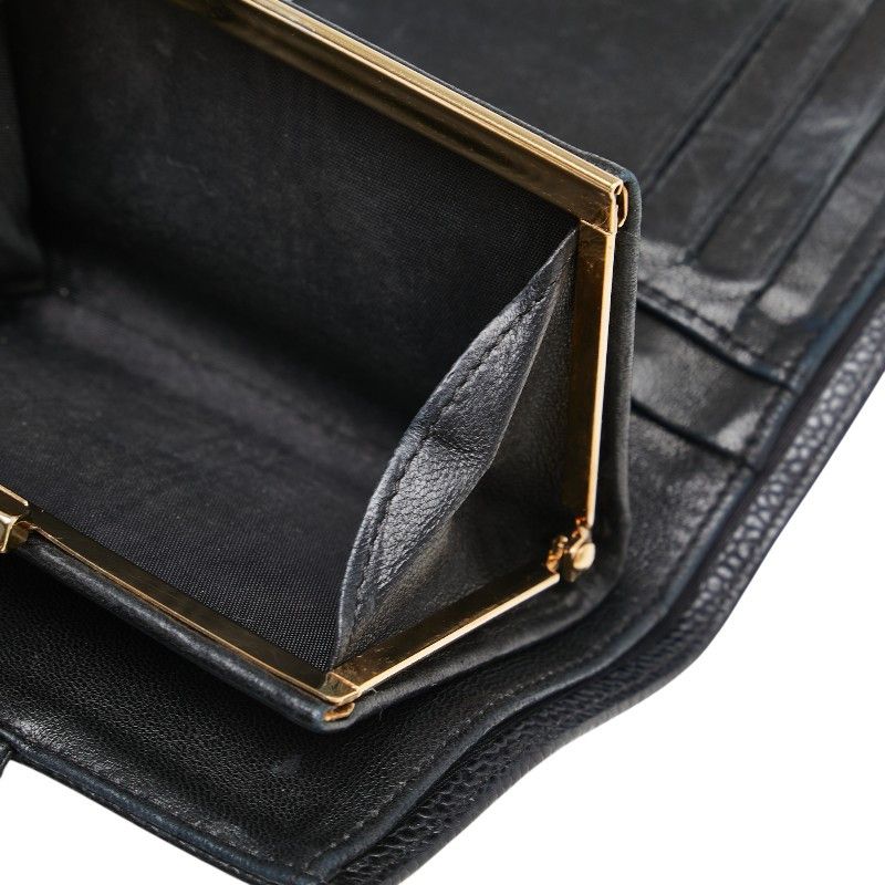 Chanel Chanel Chanel Coco Mark Caviar Skin Wallet Leather Short Wallet Size ONE SIZE - 8 Thumbnail