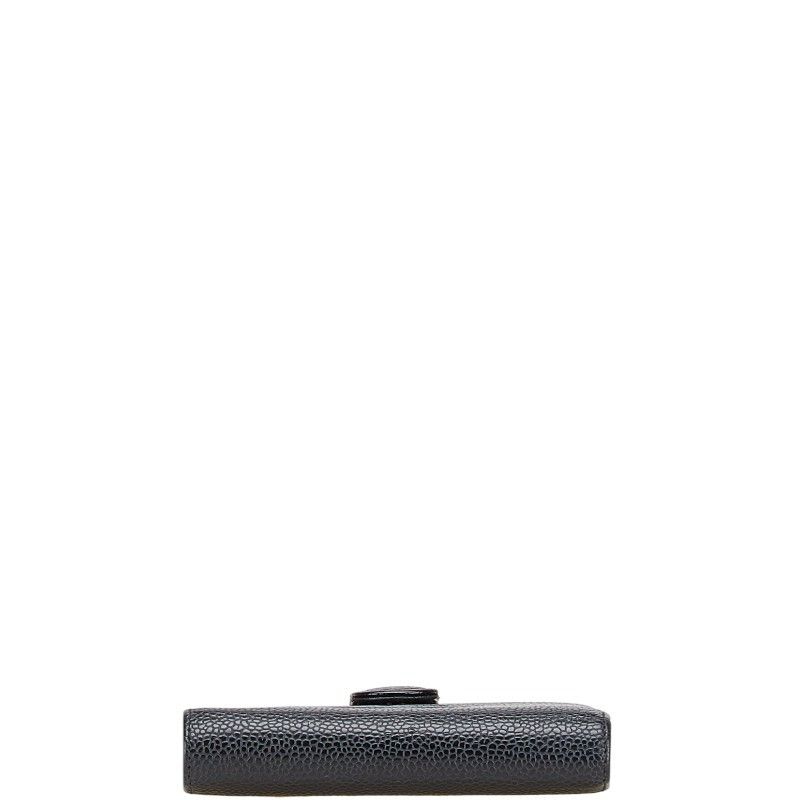Chanel Chanel Chanel Coco Mark Caviar Skin Wallet Leather Short Wallet Size ONE SIZE - 3 Thumbnail