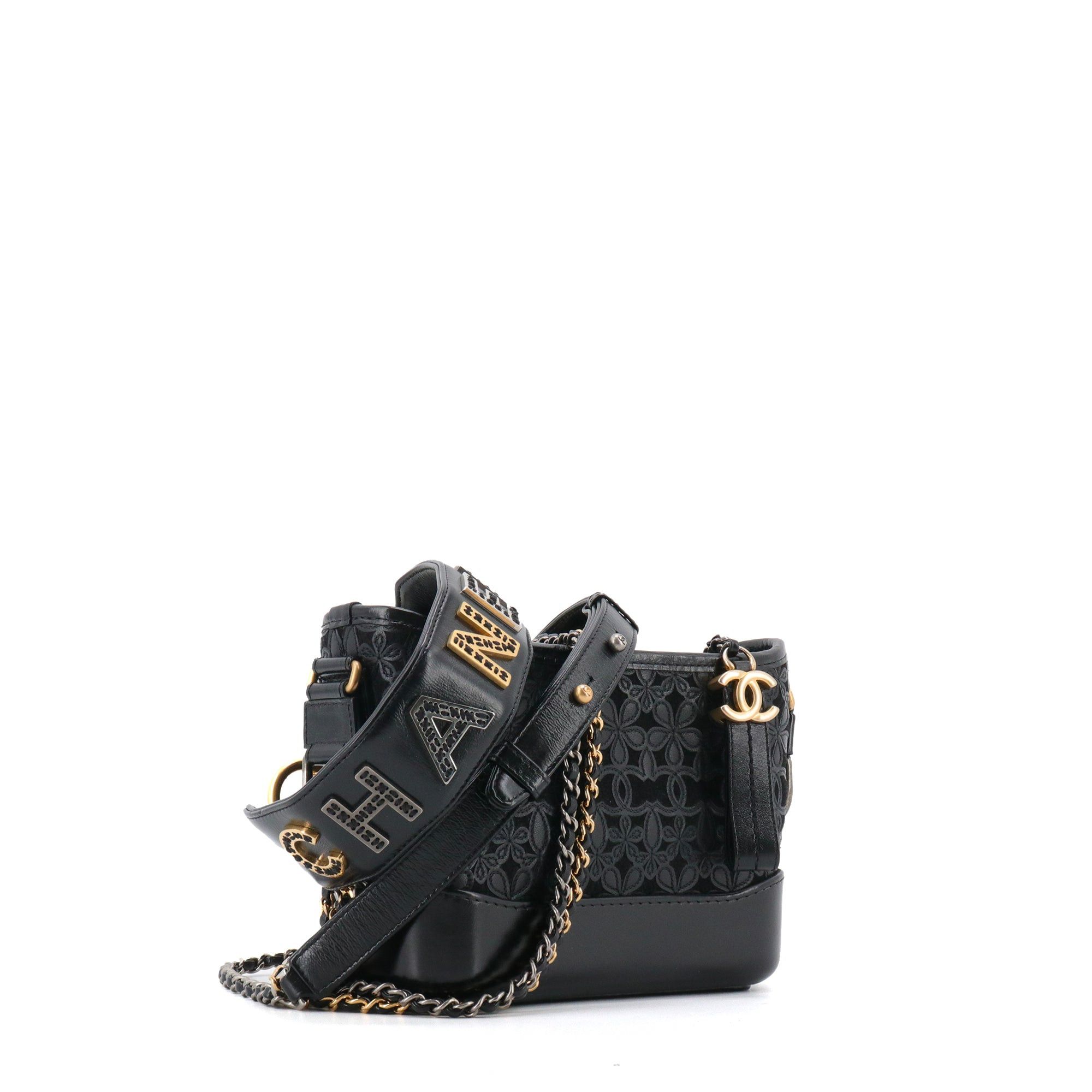 Chanel CHANEL - Chanel Limited Edition Gabrielle Mini shoulder bag in black leather and canvas Size ONE SIZE - 2 Thumbnail