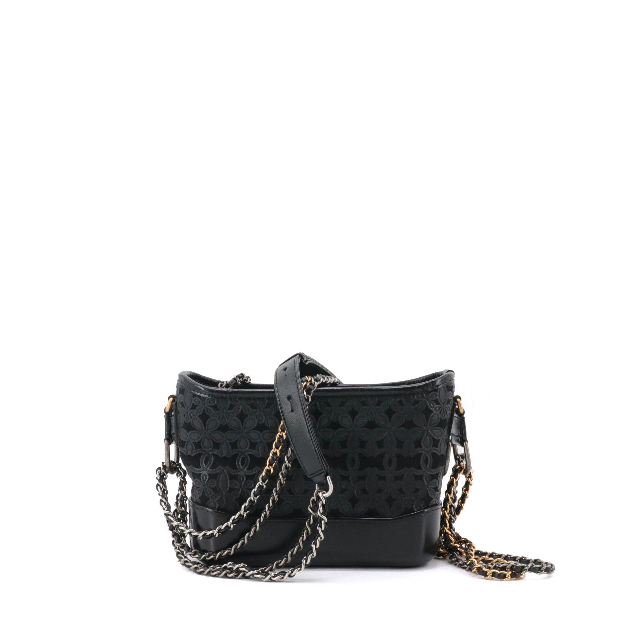 Chanel CHANEL - Chanel Limited Edition Gabrielle Mini shoulder bag in black leather and canvas Size ONE SIZE - 3 Thumbnail