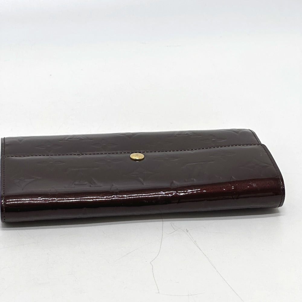 Louis Vuitton Louis Vuitton M90152 Portofoil Sala Folded In Half Long Wallet Monogram Vernis Women Amaranth Size ONE SIZE - 6 Thumbnail