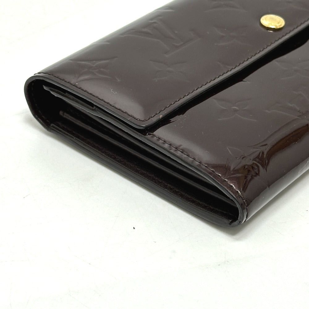 Louis Vuitton Louis Vuitton M90152 Portofoil Sala Folded In Half Long Wallet Monogram Vernis Women Amaranth Size ONE SIZE - 5 Thumbnail
