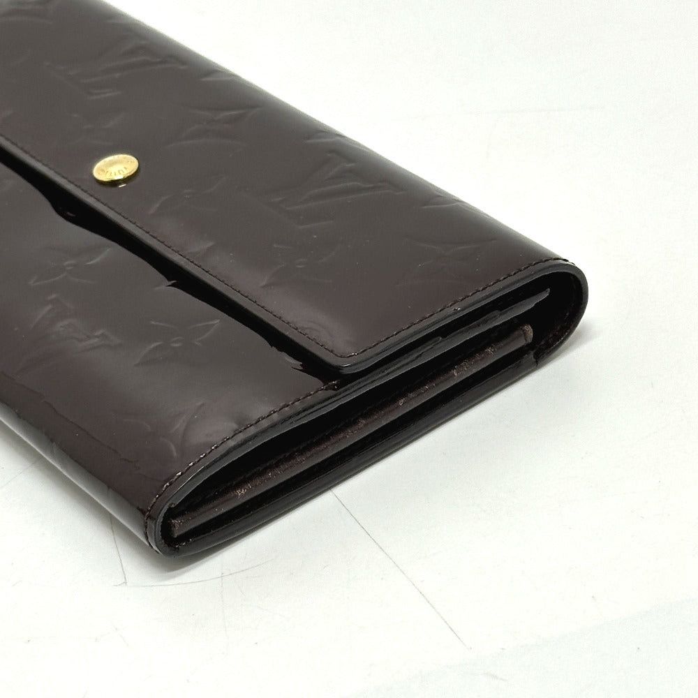 Louis Vuitton Louis Vuitton M90152 Portofoil Sala Folded In Half Long Wallet Monogram Vernis Women Amaranth Size ONE SIZE - 4 Thumbnail