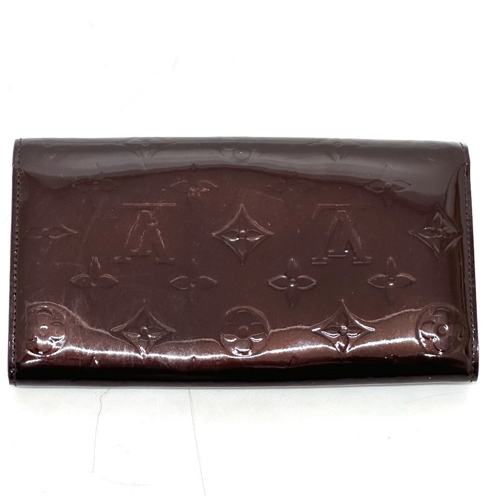 Louis Vuitton Louis Vuitton M90152 Portofoil Sala Folded In Half Long Wallet Monogram Vernis Women Amaranth Size ONE SIZE - 2 Thumbnail
