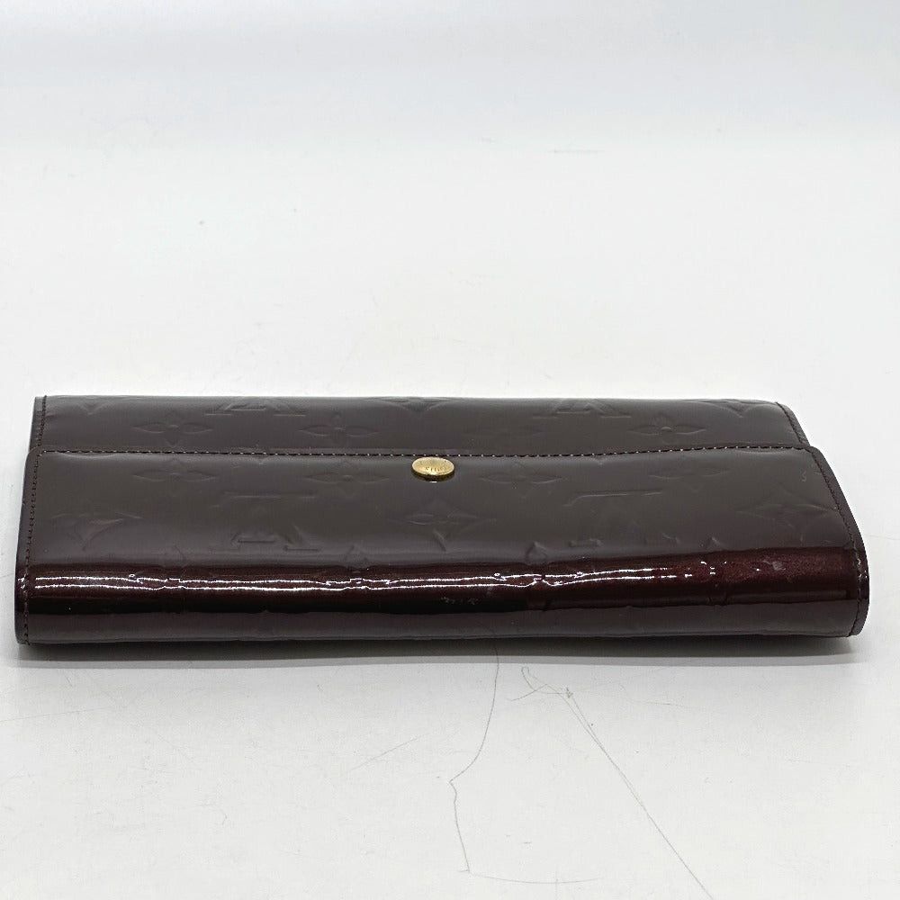 Louis Vuitton Louis Vuitton M90152 Portofoil Sala Folded In Half Long Wallet Monogram Vernis Women Amaranth Size ONE SIZE - 7 Thumbnail