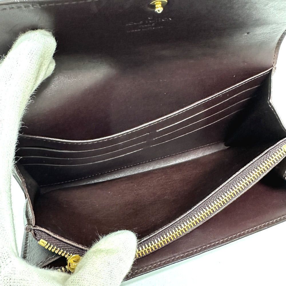 Louis Vuitton Louis Vuitton M90152 Portofoil Sala Folded In Half Long Wallet Monogram Vernis Women Amaranth Size ONE SIZE - 11 Thumbnail