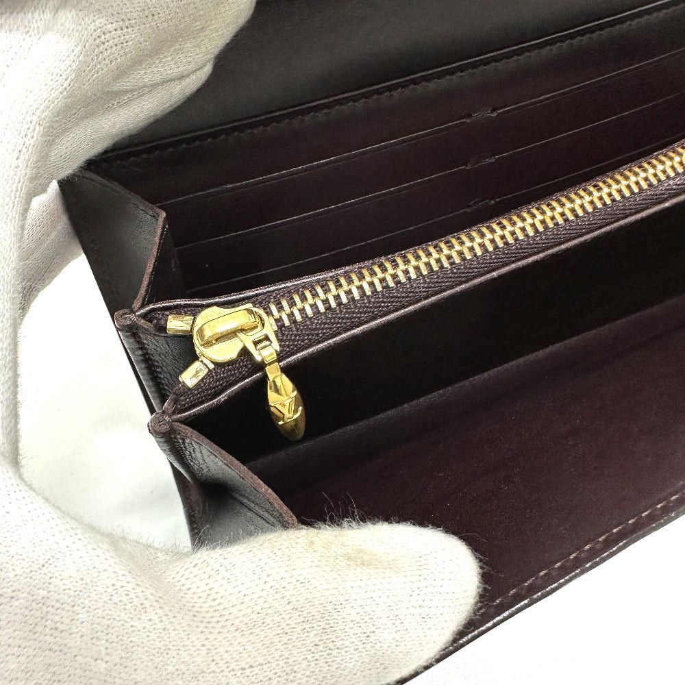 Louis Vuitton Louis Vuitton M90152 Portofoil Sala Folded In Half Long Wallet Monogram Vernis Women Amaranth Size ONE SIZE - 12 Thumbnail