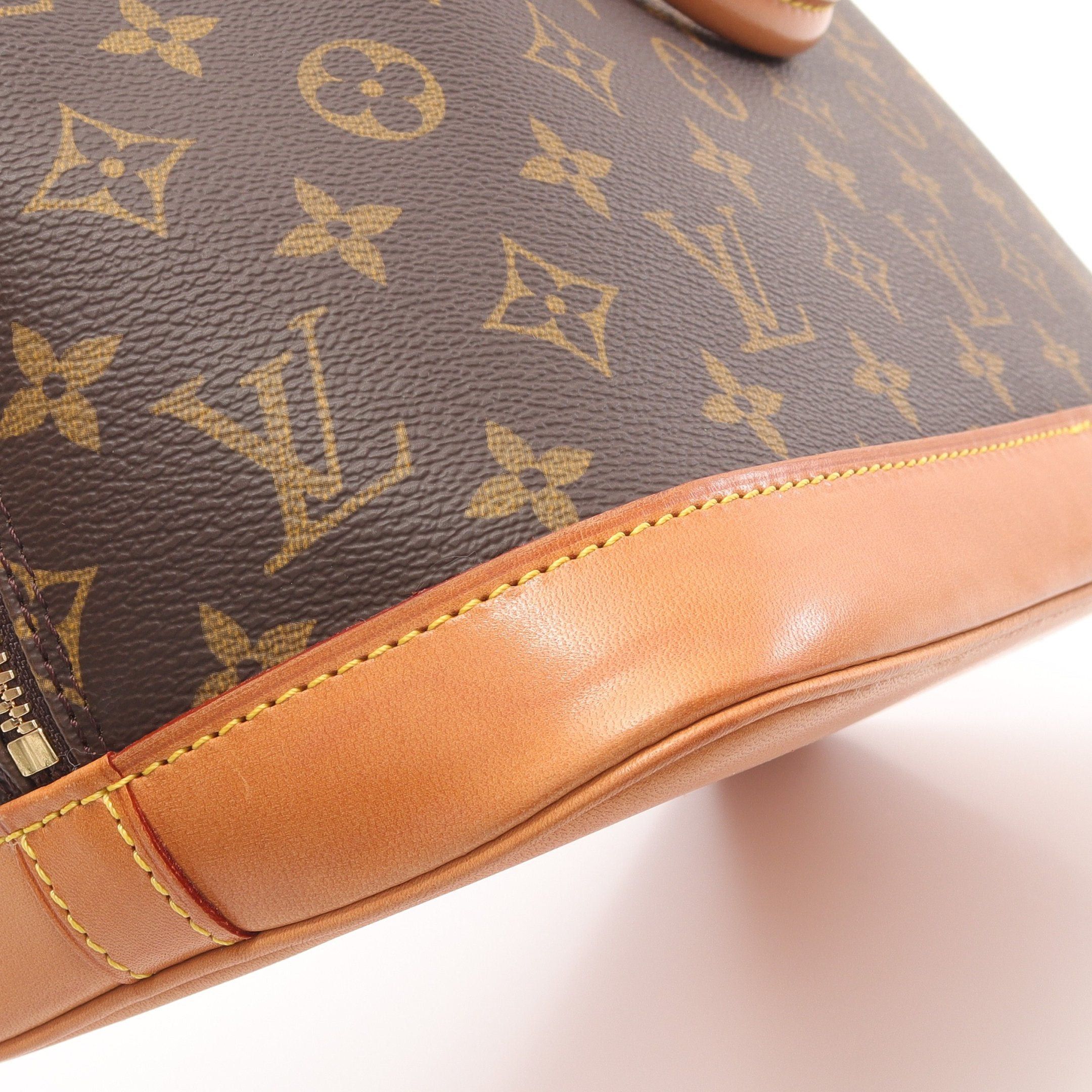 Louis Vuitton Louis Vuitton Alma Pm Monogram Handbag Leather Brown Size ONE SIZE - 9 Thumbnail