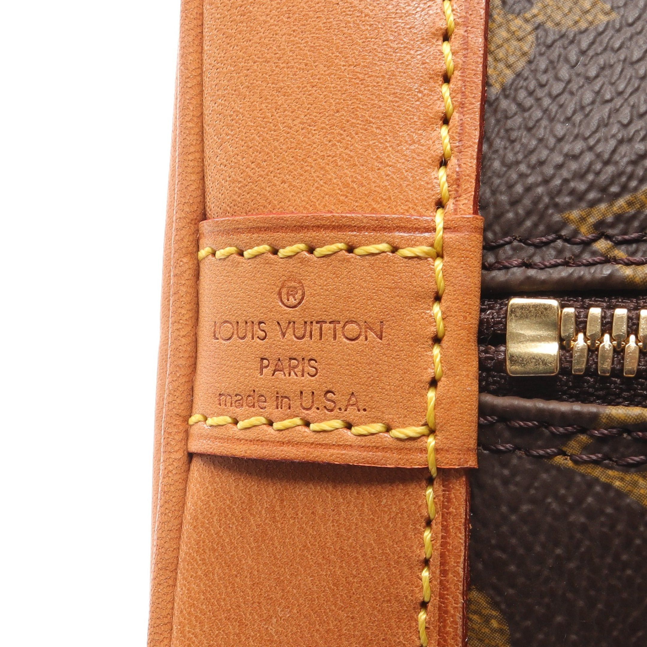 Louis Vuitton Louis Vuitton Alma Pm Monogram Handbag Leather Brown Size ONE SIZE - 4 Thumbnail