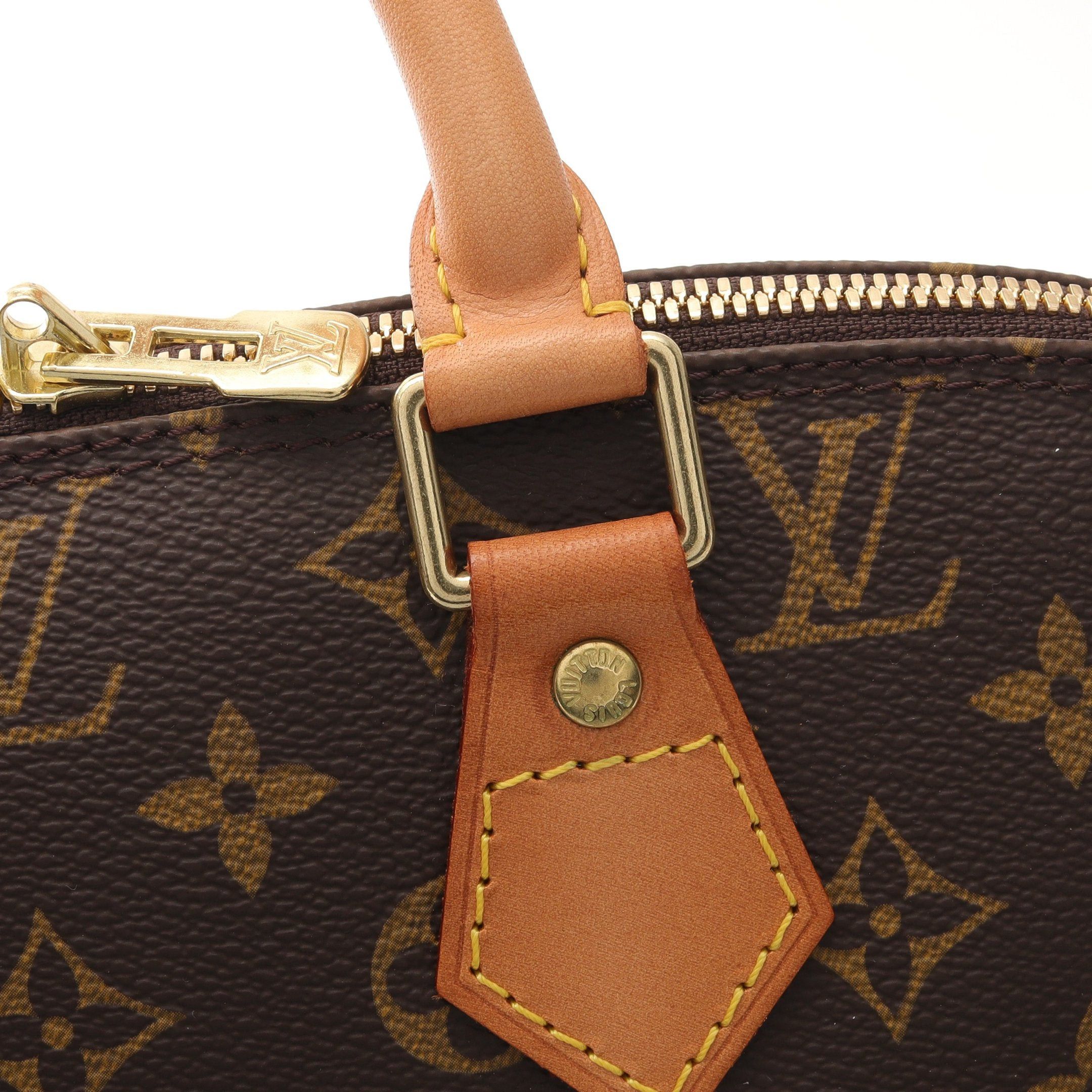 Louis Vuitton Louis Vuitton Alma Pm Monogram Handbag Leather Brown Size ONE SIZE - 8 Thumbnail