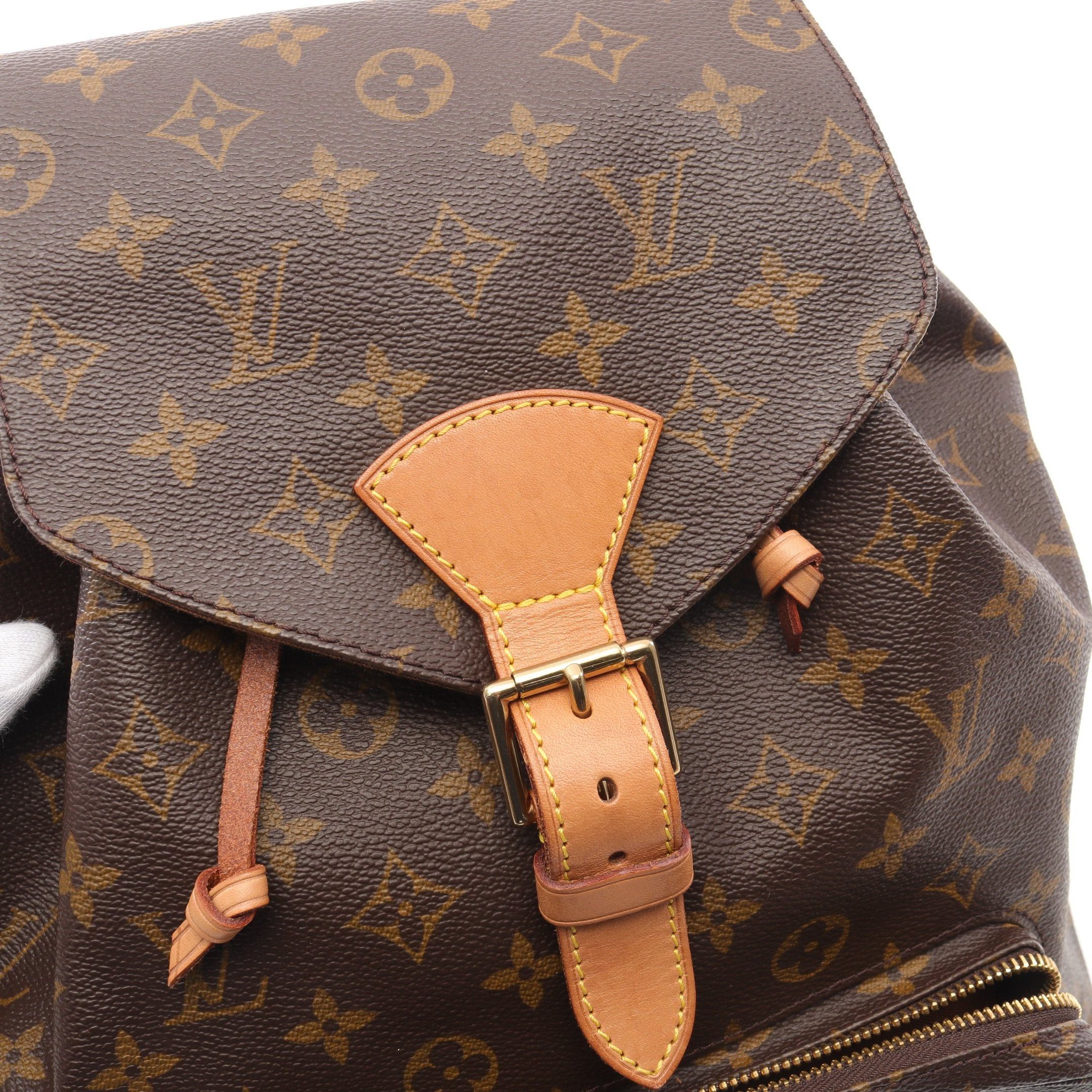 Louis Vuitton Louis Vuitton Montsouris Gm Monogram Backpack Rucksack Leather Brown Size ONE SIZE - 8 Thumbnail